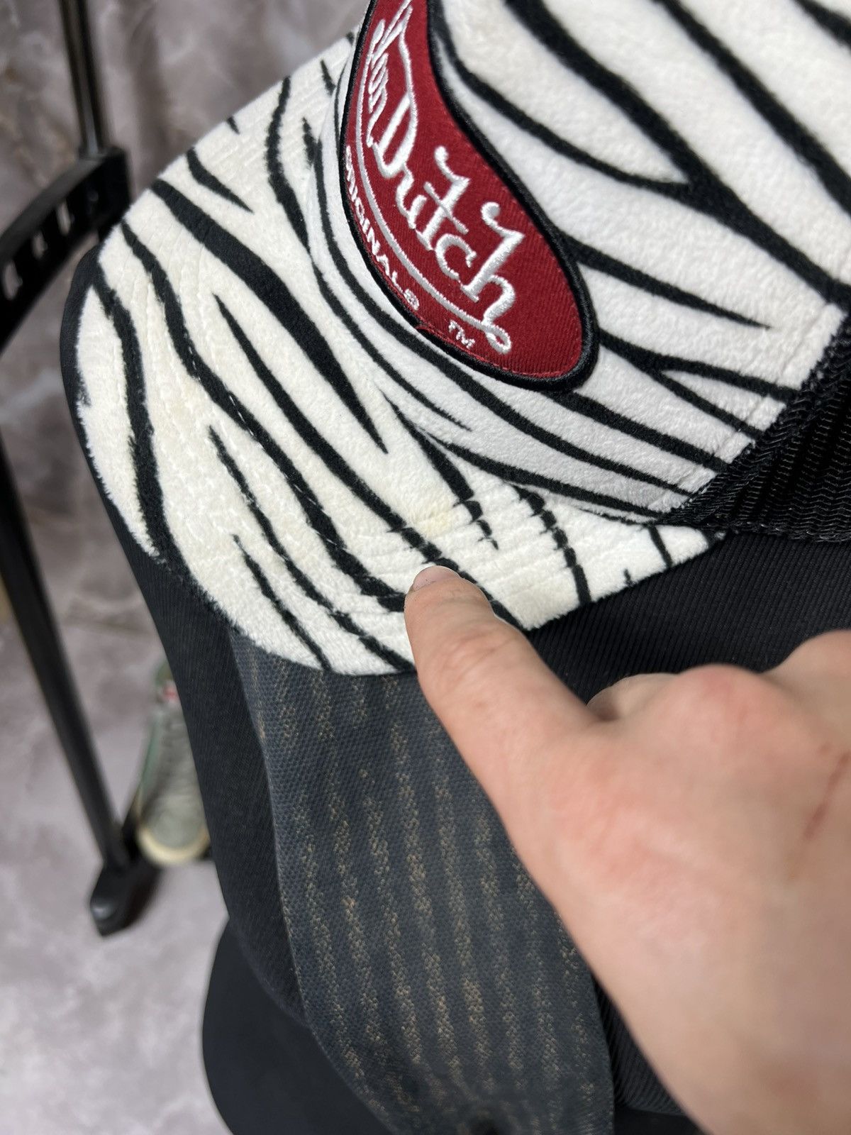 Vintage × Von Dutch Rare Von Dutch Fleece Mesh Y2kCap Size ONE SIZE - 5 Thumbnail