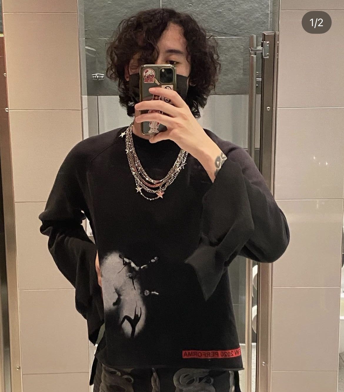 Rick Owens Drkshdw Rick Owens DRKSHDW FW20 Performa cuff slit sweatshirt Size US L / EU 52-54 / 3 - 7 Thumbnail