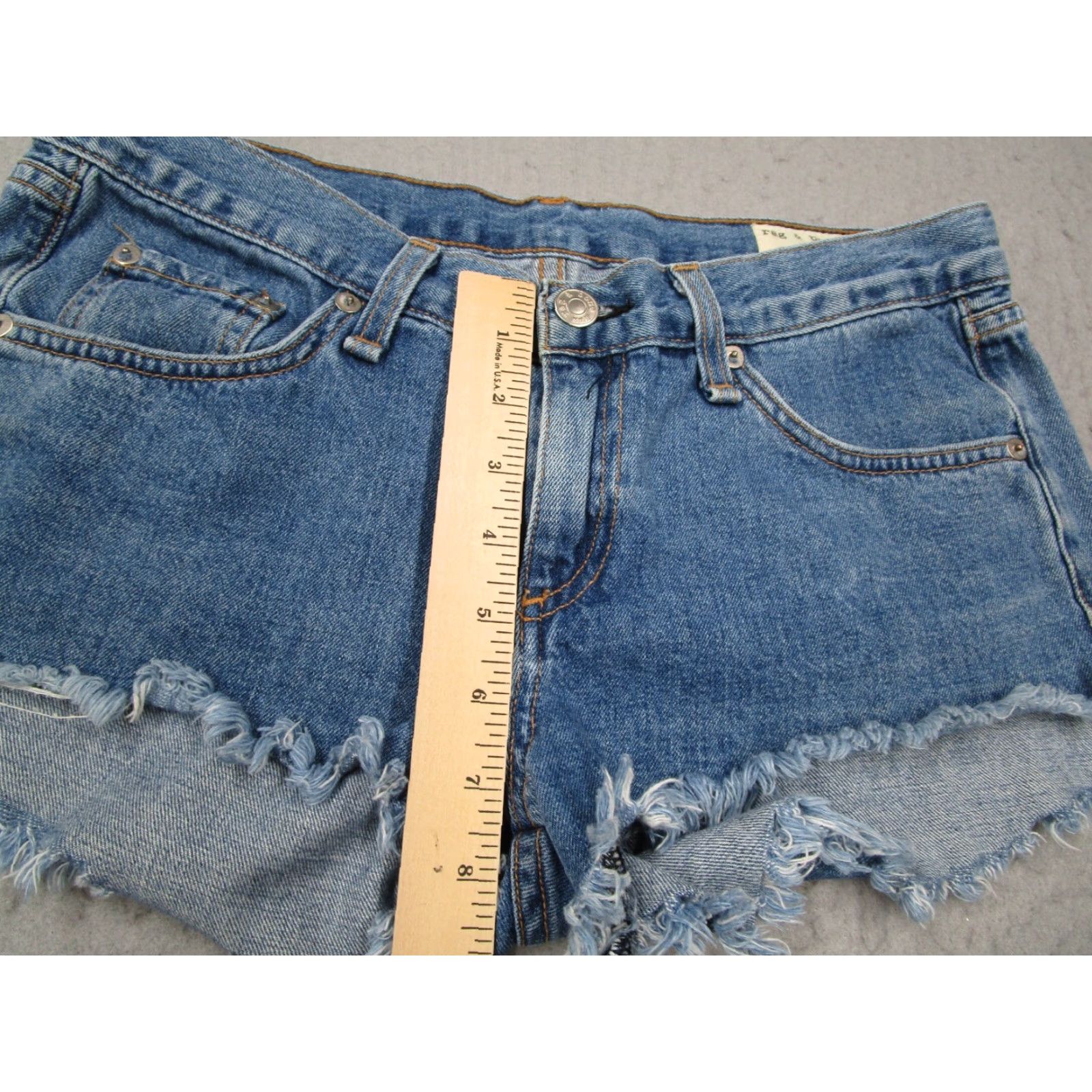 Rag & Bone VINTAGE Rag & Bone Women's Blue Mason Cut-Off Shorts Low Rise Distressed Denim 25 Casual Spring Summer Women Size 42" / US 20 - 5 Thumbnail