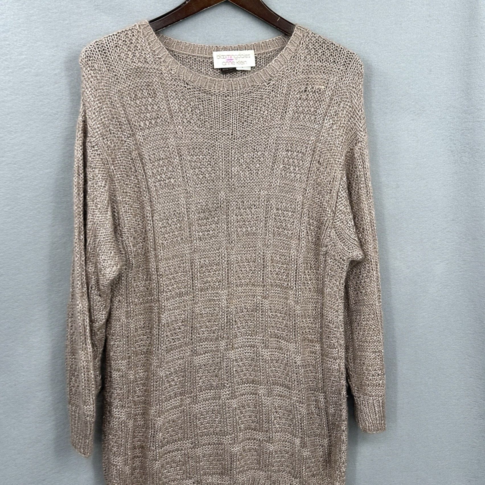 Anne Klein Anne Klein Bloomingdales Sweater Womens L Beige y2k Oversize Mohair Silk Blend Quiet Size L / US 10 / IT 46 - 5 Thumbnail