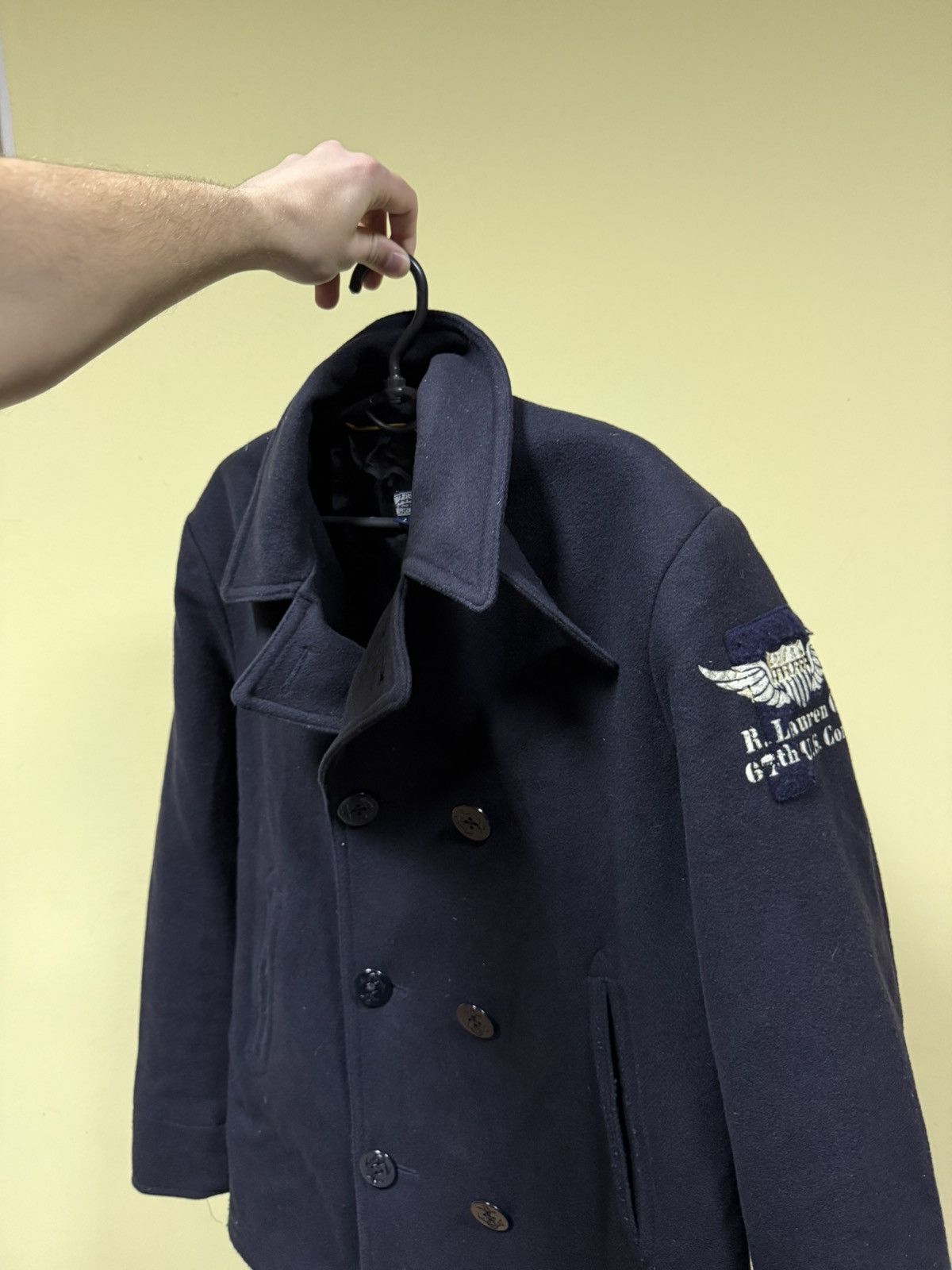 Polo Ralph Lauren POLO wool double breasted pea coat buttons jacket anchor Size US L / EU 52-54 / 3 - 5 Thumbnail