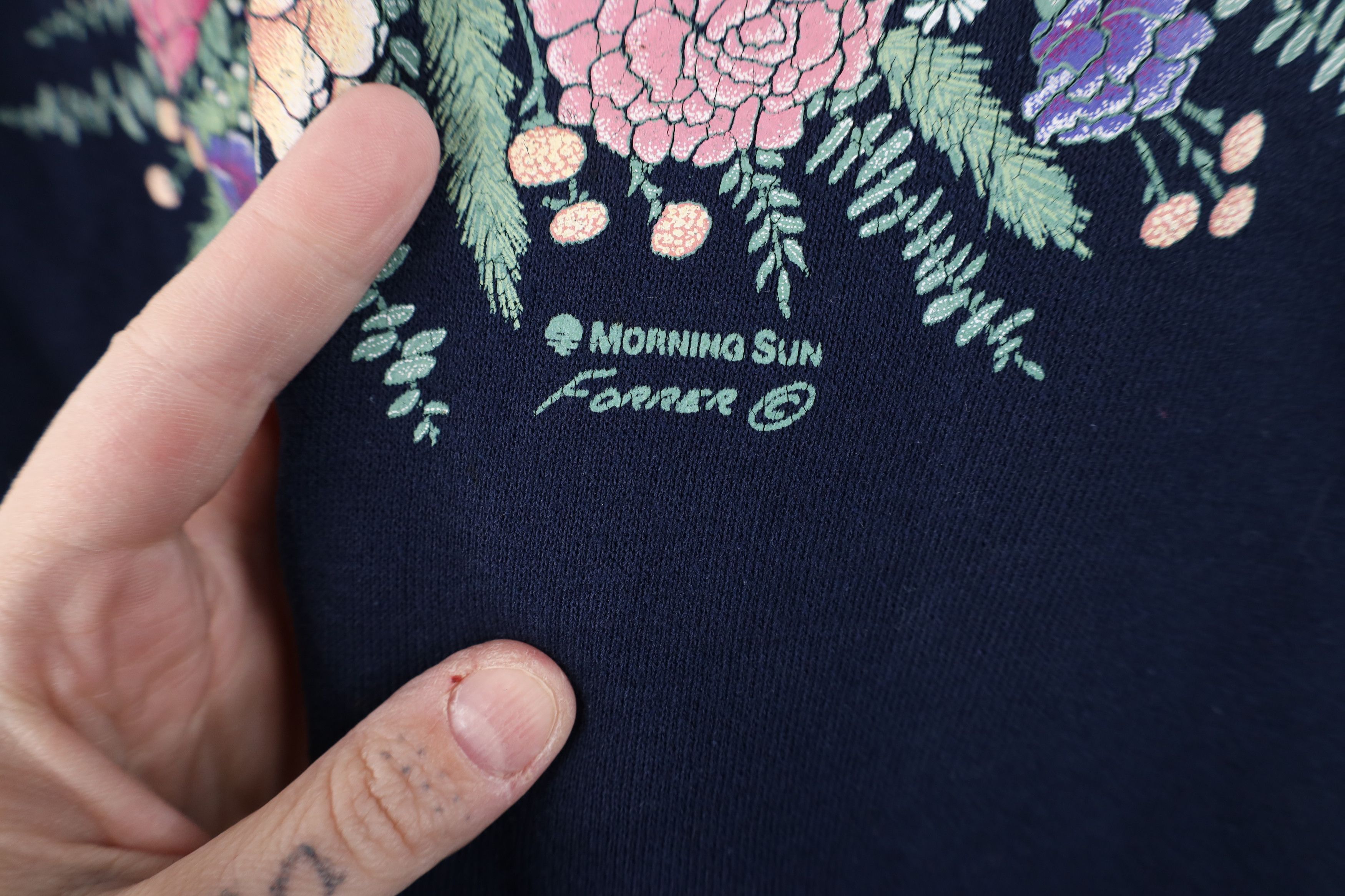 Vintage Vintage 90s Streetwear Nature Flower Sweatshirt USA Size L / US 10 / IT 46 - 6 Thumbnail