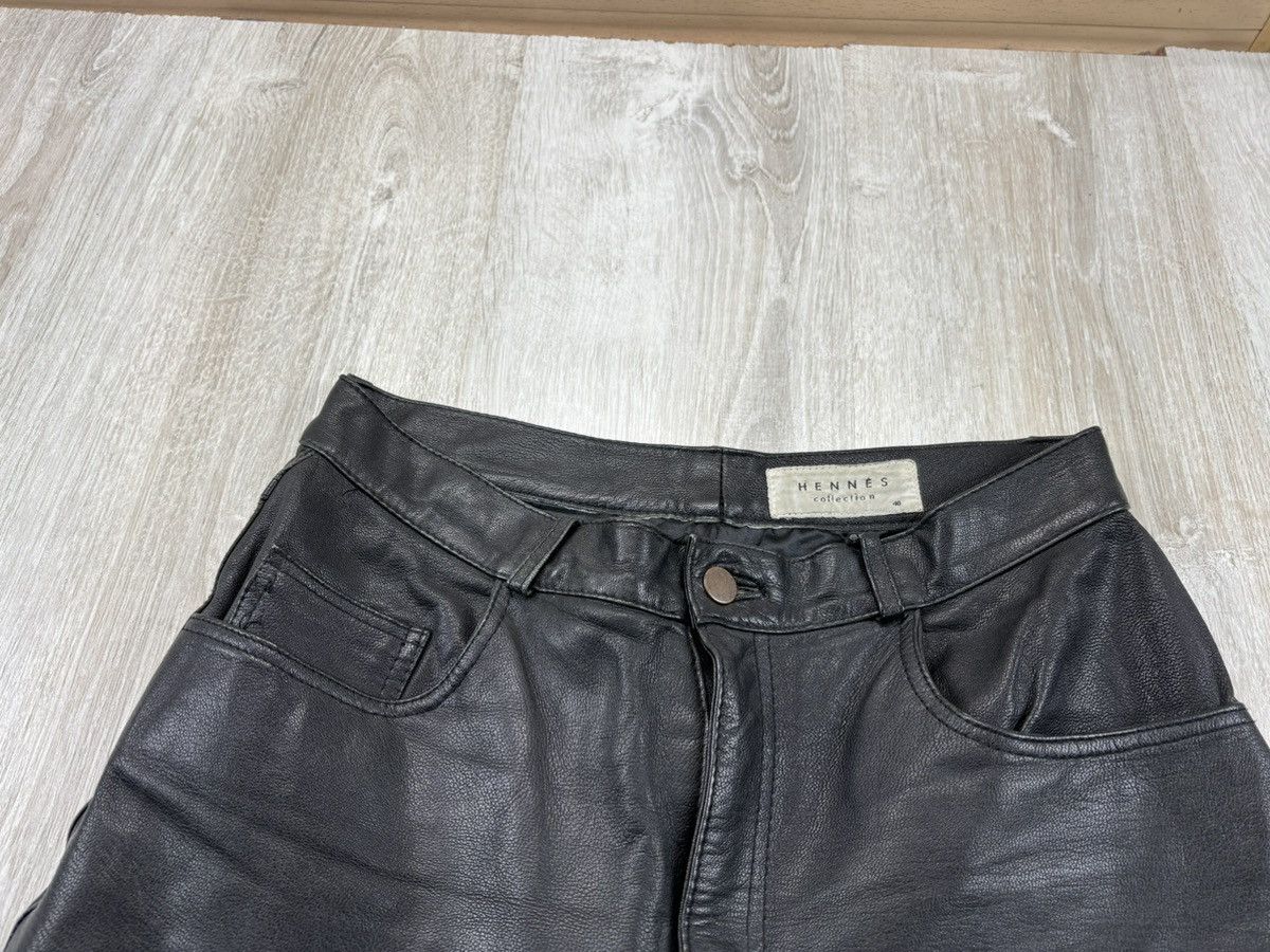 Genuine Leather × Leather × Vintage Womens biker moto leather pants Hennes Collection Size 40 Size 24" / US 00 / IT 34 - 5 Thumbnail