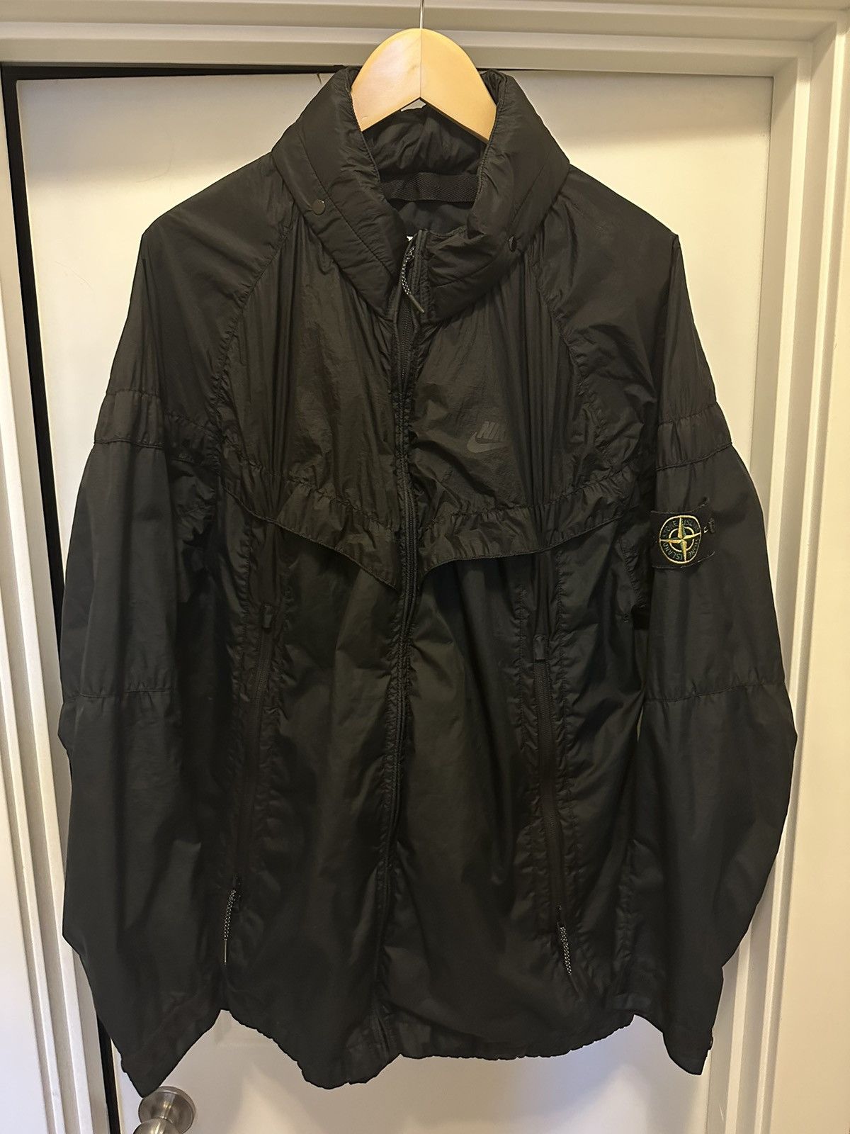 Nike NikeLab x Stone Island black Windrunner jacket | Grailed