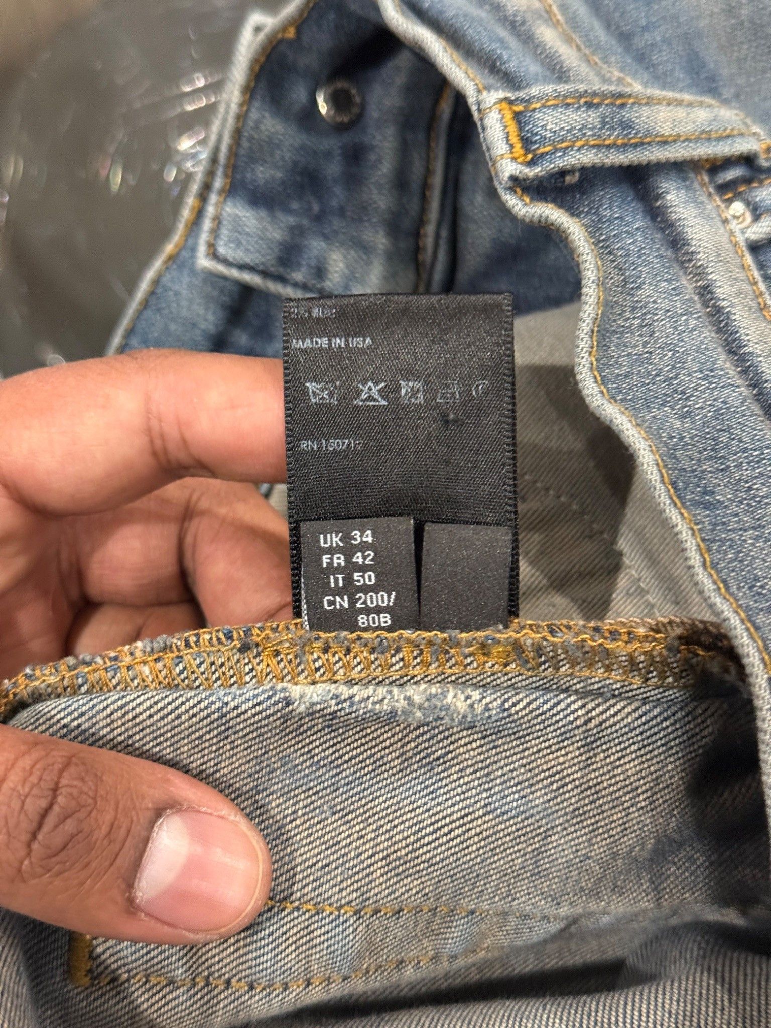 Amiri Amiri MX1 Plaid Patch Jeans Blue Size US 34 / EU 50 - 9 Thumbnail