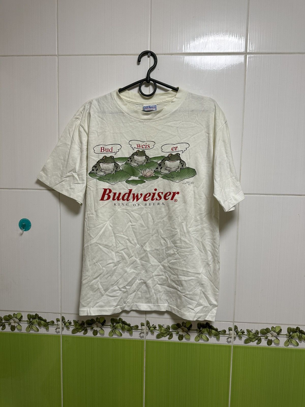 Budweiser × Vintage Vintage 1995 Budweiser Frogs Shirt Size Xl Size US XL / EU 56 / 4 - 1 Thumbnail