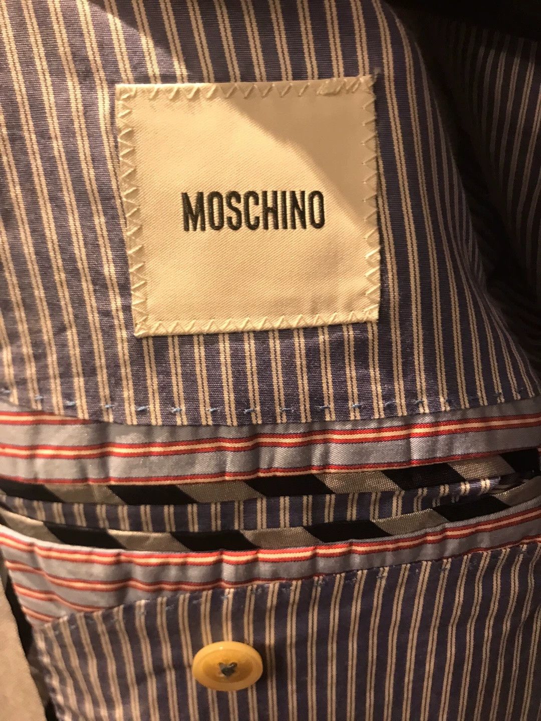 Moschino Moschino Light Blue Pink Collar Cotton Blazer Size US M / EU 48-50 / 2 - 8 Thumbnail