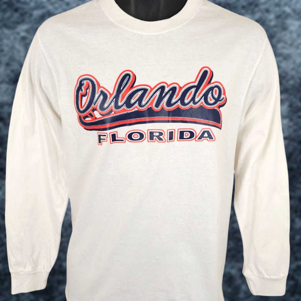 Gildan VINTAGE Orlando Florida T Shirt Mens Size Small White Disney Travel Destination Tee Size US S / EU 44-46 / 1 - 1 Thumbnail