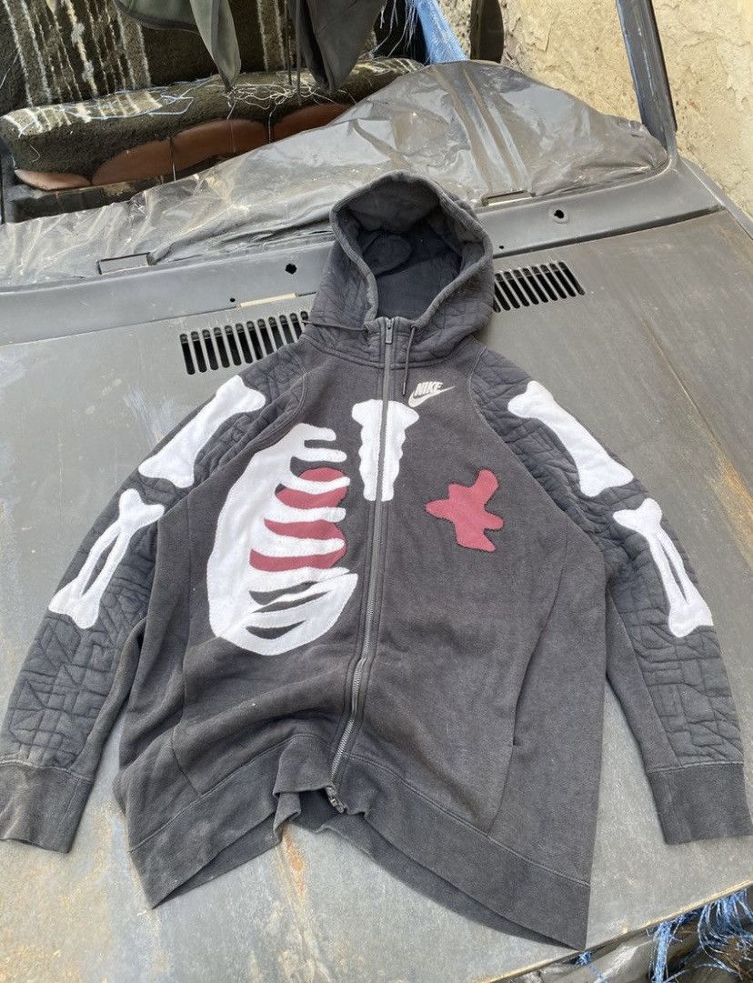 Japanese Brand × Nike × Vintage Nike Custom Skeleton y2k hoodie Size US L / EU 52-54 / 3 - 1 Thumbnail