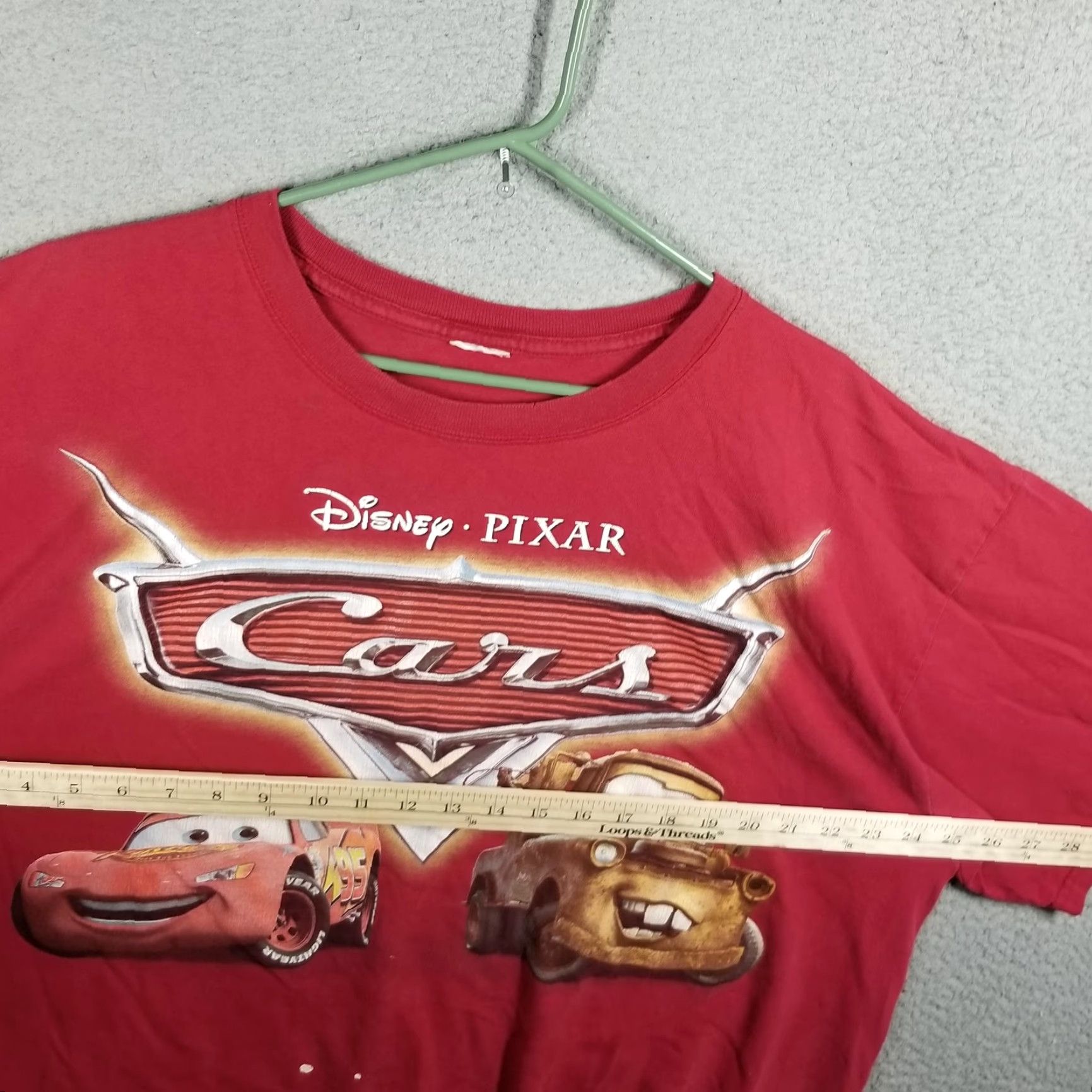 Disney VINTAGE Disney Pixar Cars T-Shirt Mens 2XL Red Lightning McQueen Mater Graphic Print Crew Neck Short Sleeve Toys & Games Size US XXL / EU 58 / 5 - 6 Thumbnail