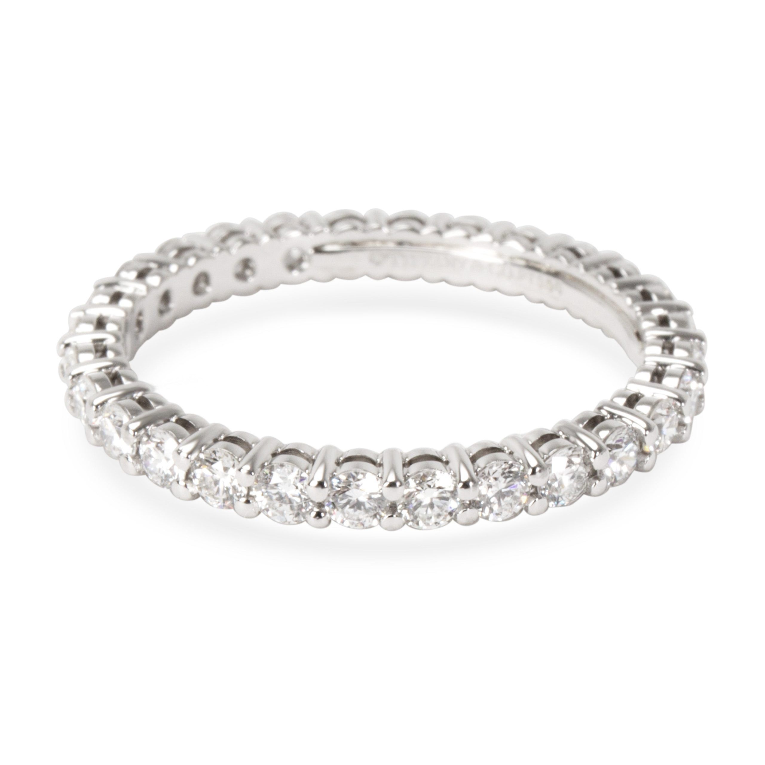 image of Tiffany Co Tiffany & Co. Diamond Eternity Band In Platinum 0.86 Ctw in Silver, Women's