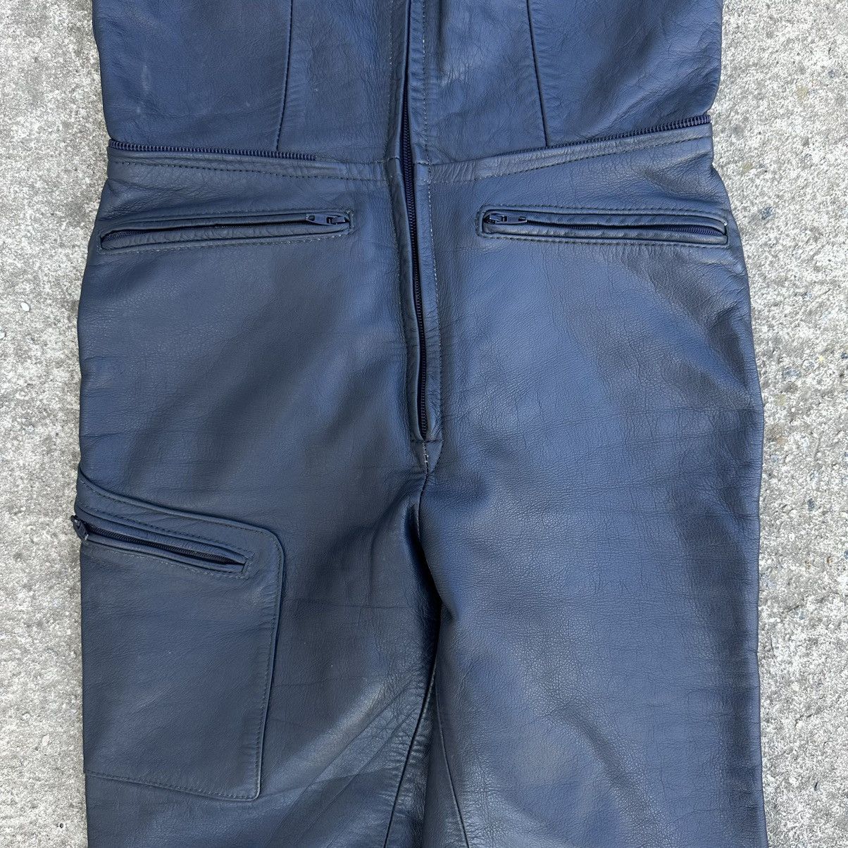 Vintage Vintage Moto Leather Pants Overalls Size 44 Style USA 00s Size 30" / US 8 / IT 44 - 4 Thumbnail