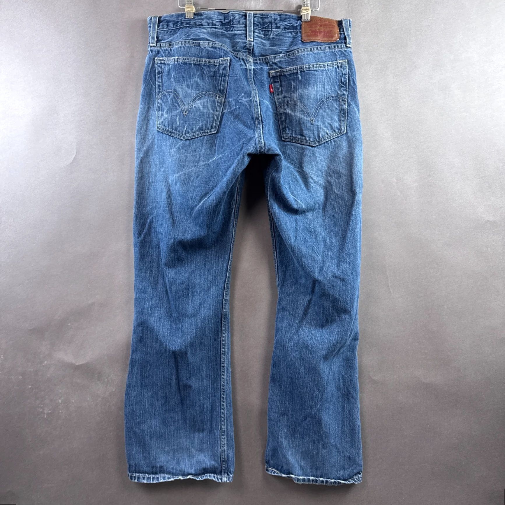 Levi's Levi's 527 Jeans Mens 36x30 Blue Bootcut 5-Pocket Denim Regular Waist 30 Inseam Western Cowboy Visible Faded Washed Out Vintage: No Size US 36 / EU 52 - 3 Thumbnail