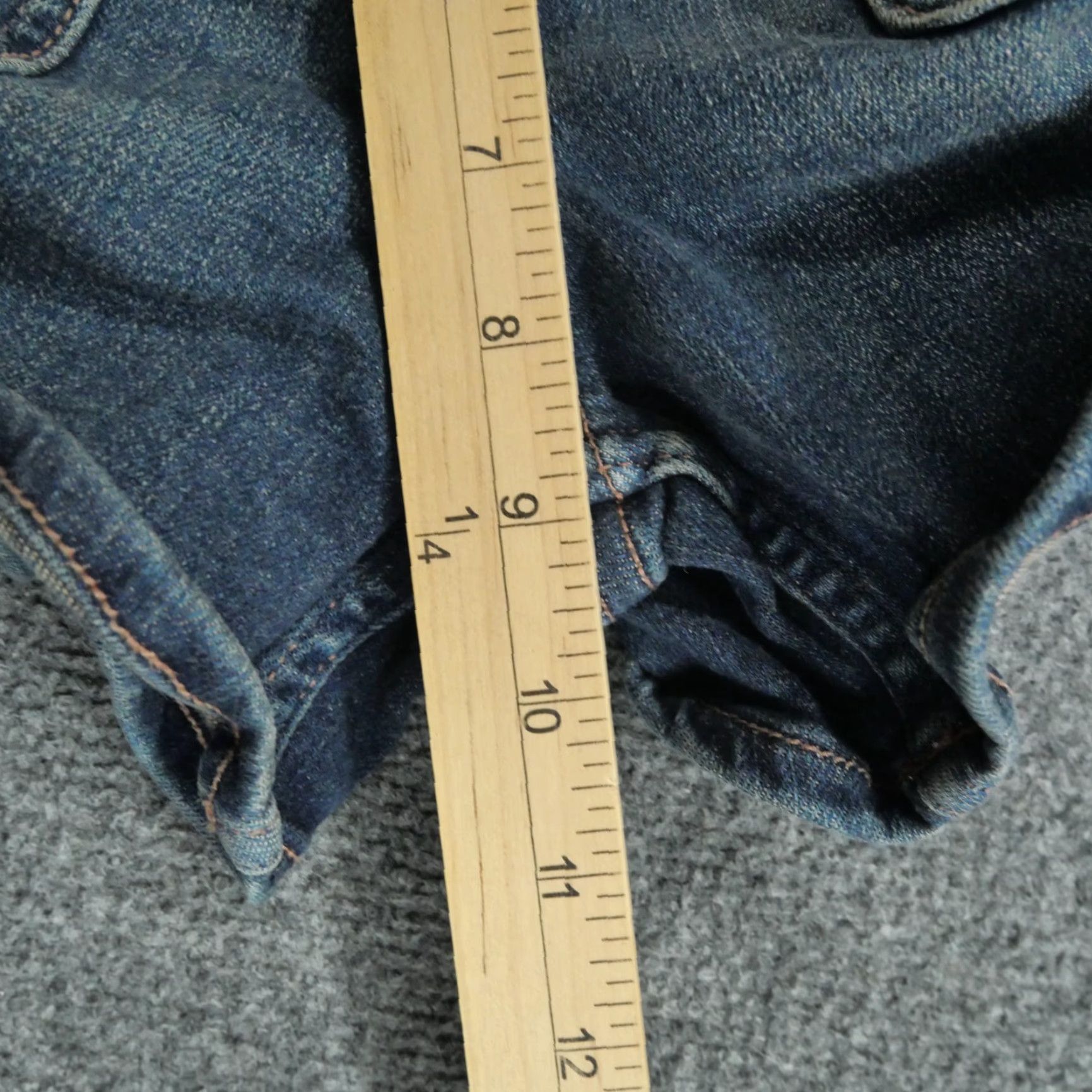 Vintage We The Free Shorts Womens 26 Blue Denim Side Cinch Patch Pockets Size 26" / US 2 / IT 38 - 7 Thumbnail