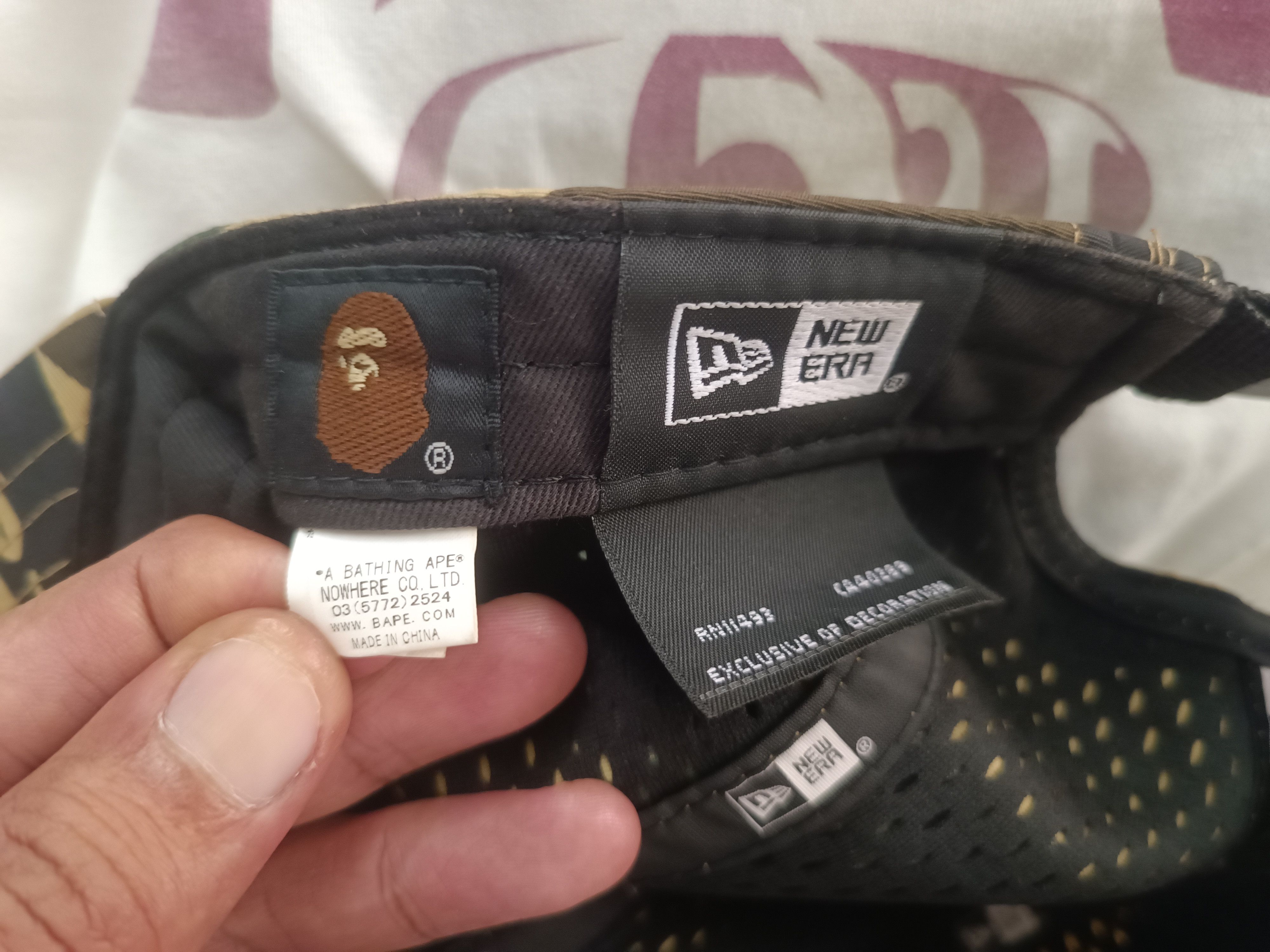 Bape ♦️Yellow Camo Bape X New Era 5 Panel Cap Size ONE SIZE - 10 Thumbnail