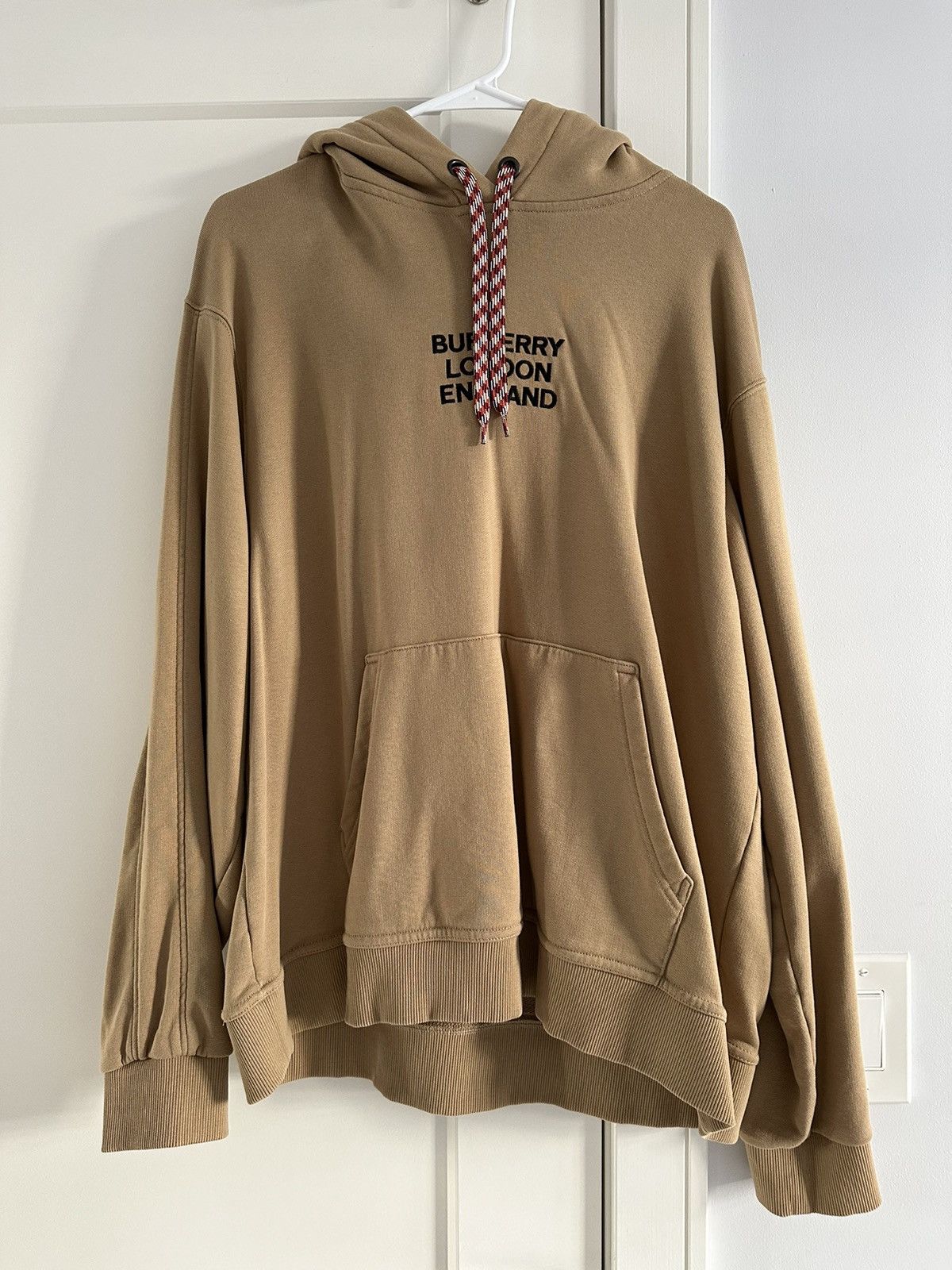 image of Burberry London Logo Hoodie in Beige, Men's (Size XL)