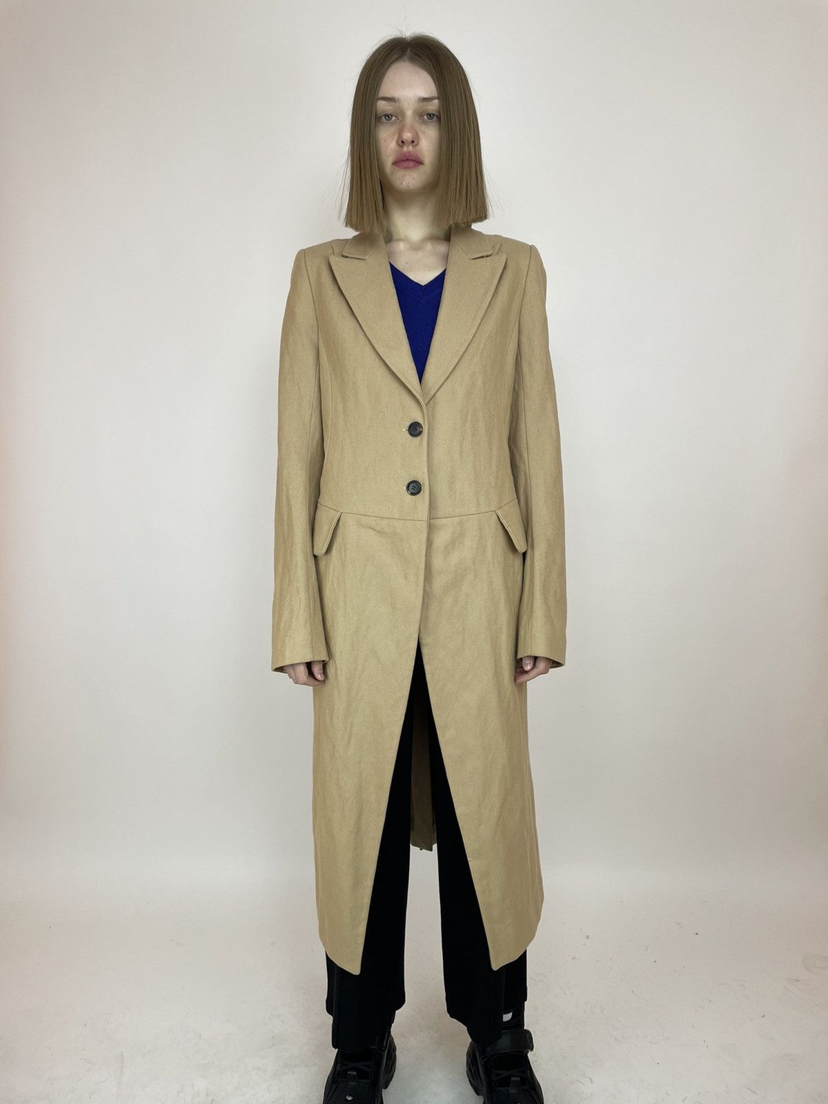 Ann Demeulemeester ANN DEMEULEMEESTER Wool trench coat Womens size 38 Size XS / US 0-2 / IT 36-38 - 1 Thumbnail
