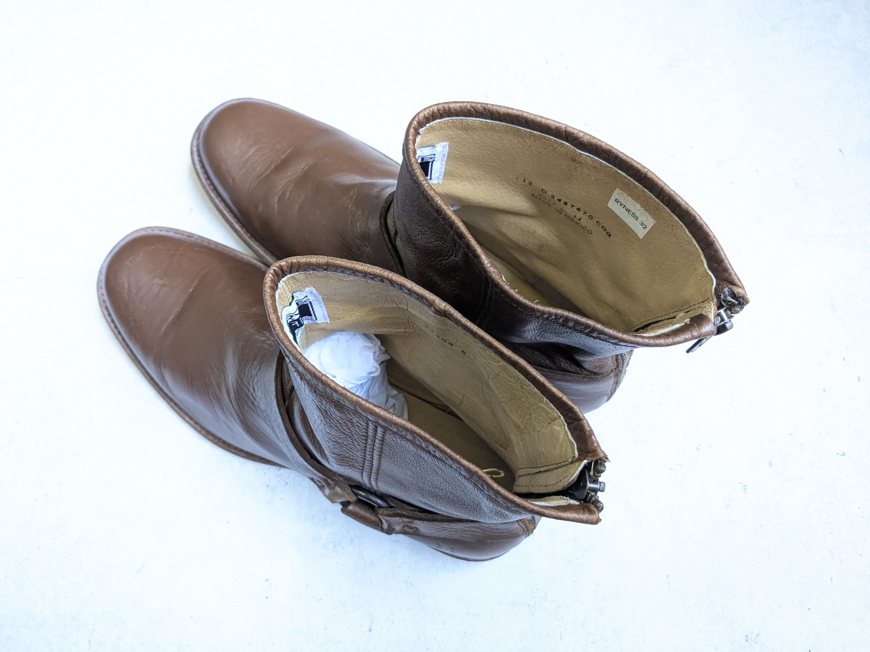 Frye Frye Harness Brown Leather 12 D Leather Buckle Size US 12 / EU 45 - 15 Thumbnail