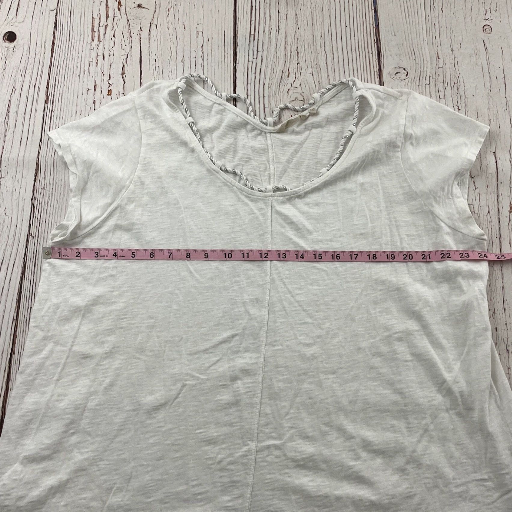 Soft Surroundings Soft Surroundings White Short Sleeve T Shirt Women's 2X Plus Size Shirt Women White 2X Size XXL / US 16-18 / IT 52-54 - 4 Thumbnail