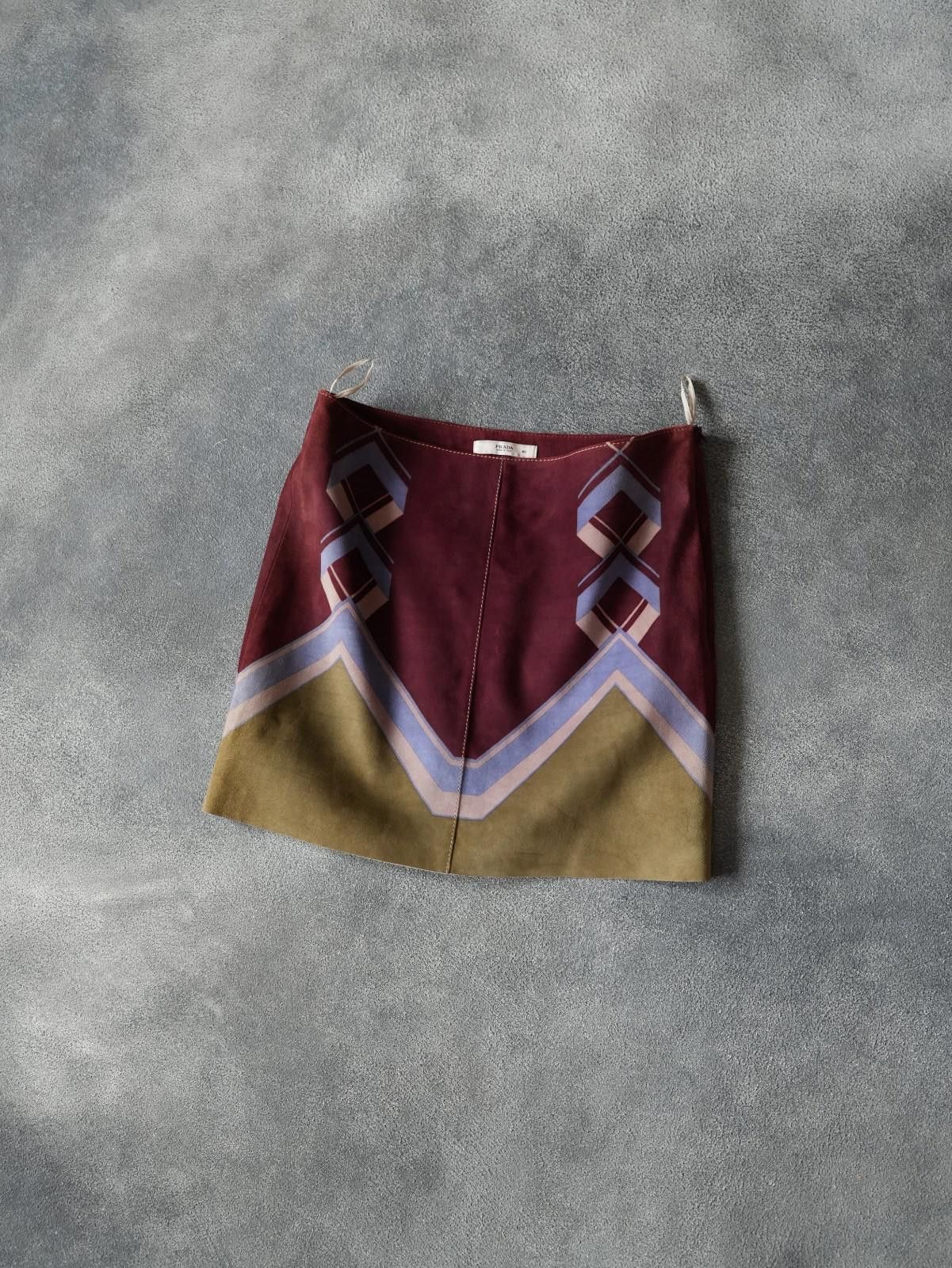 Prada S/S 2007 Prada RUNWAY Leather Mini Skirt VINTAGE IT40 Size 30" / US 8 / IT 44 - 2 Thumbnail