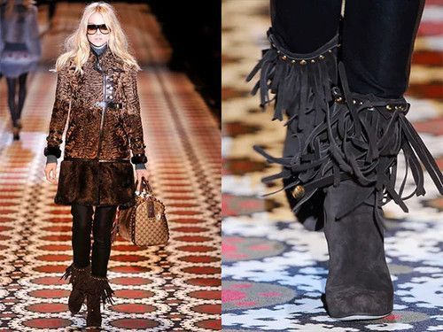 Gucci GUCCI FW08 Hysteria Baboushka Suede Fringe Boots Size US 8.5 / IT 38.5 - 2 Thumbnail
