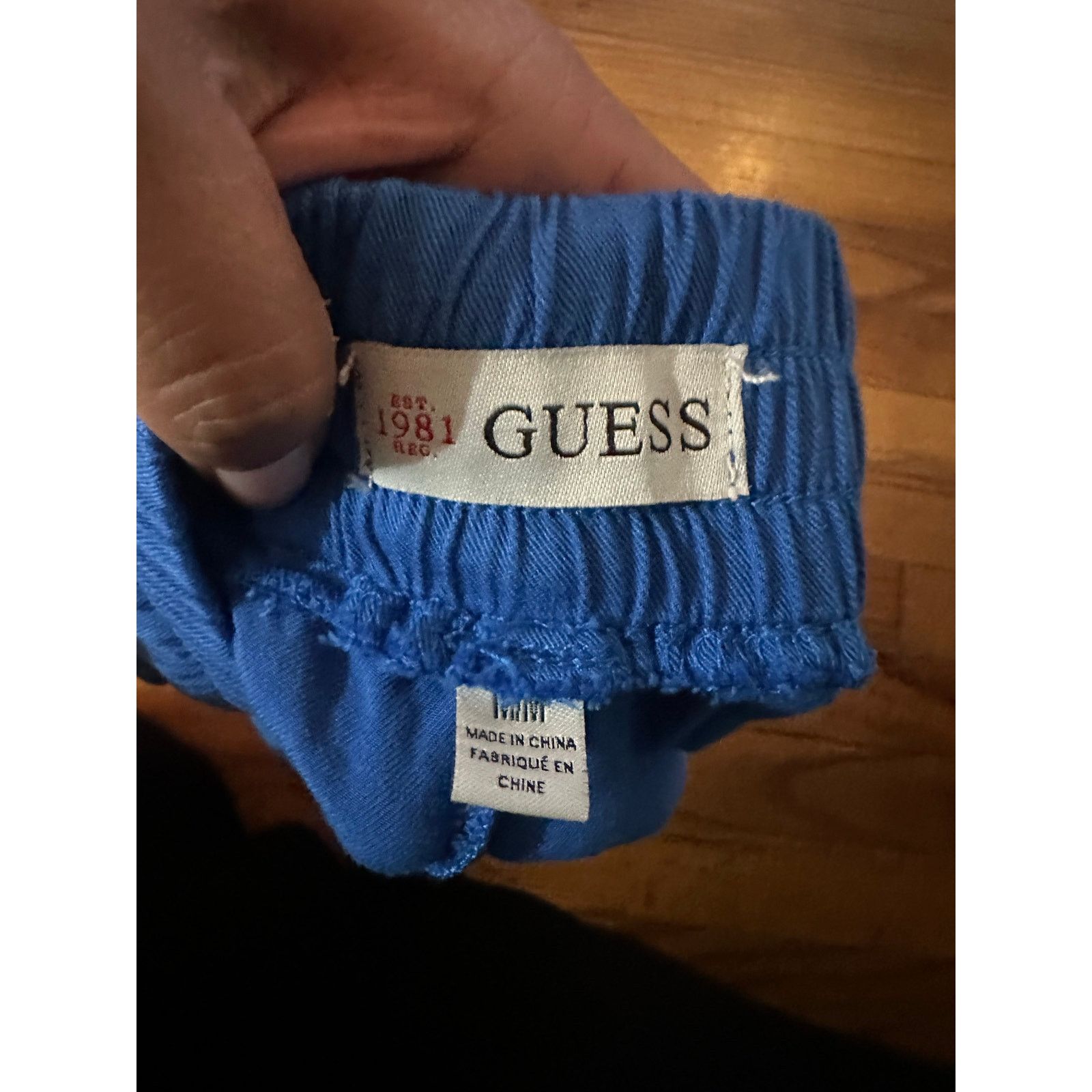 Guess Guess Blue Drawstring Shorts with Zipper Pockets Size 28" / US 6 / IT 42 - 7 Thumbnail