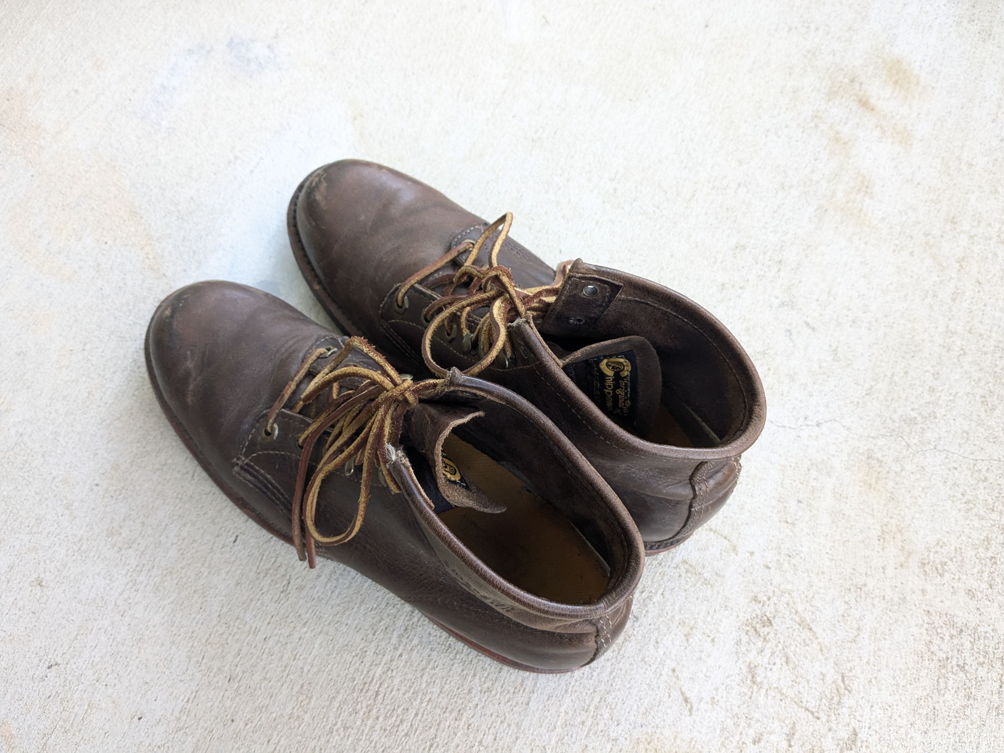 Chippewa × Vintage Chippewa Boots Brown 9.5 Leather Rubber Combat Work Vibram Size US 9.5 / EU 42-43 - 14 Thumbnail