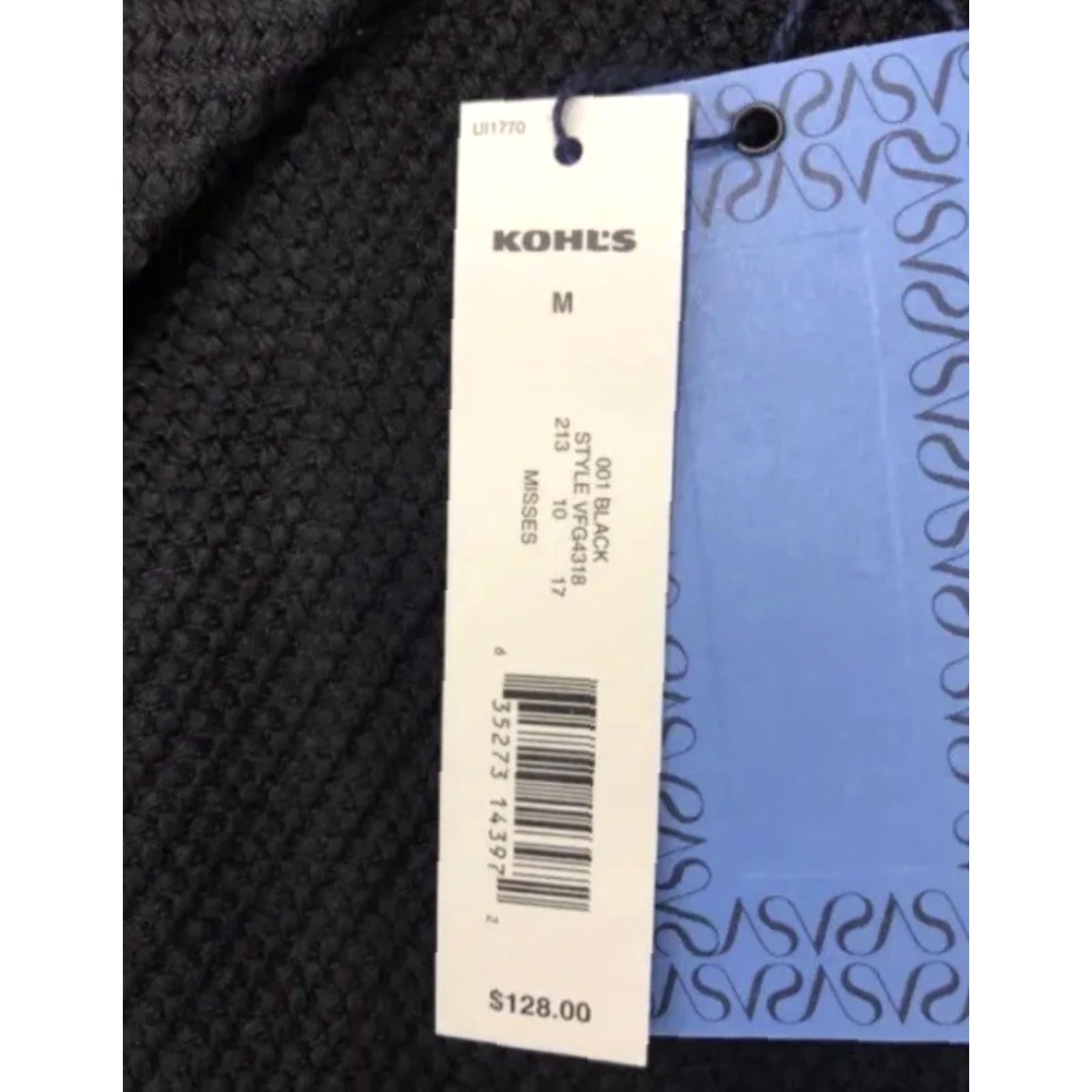 Vera Wang Vera Wang Simply Vera By Vera Wang Cover Up Women Medium Black Acrylic Blend Swimwear Accessory Size ONE SIZE - 7 Thumbnail