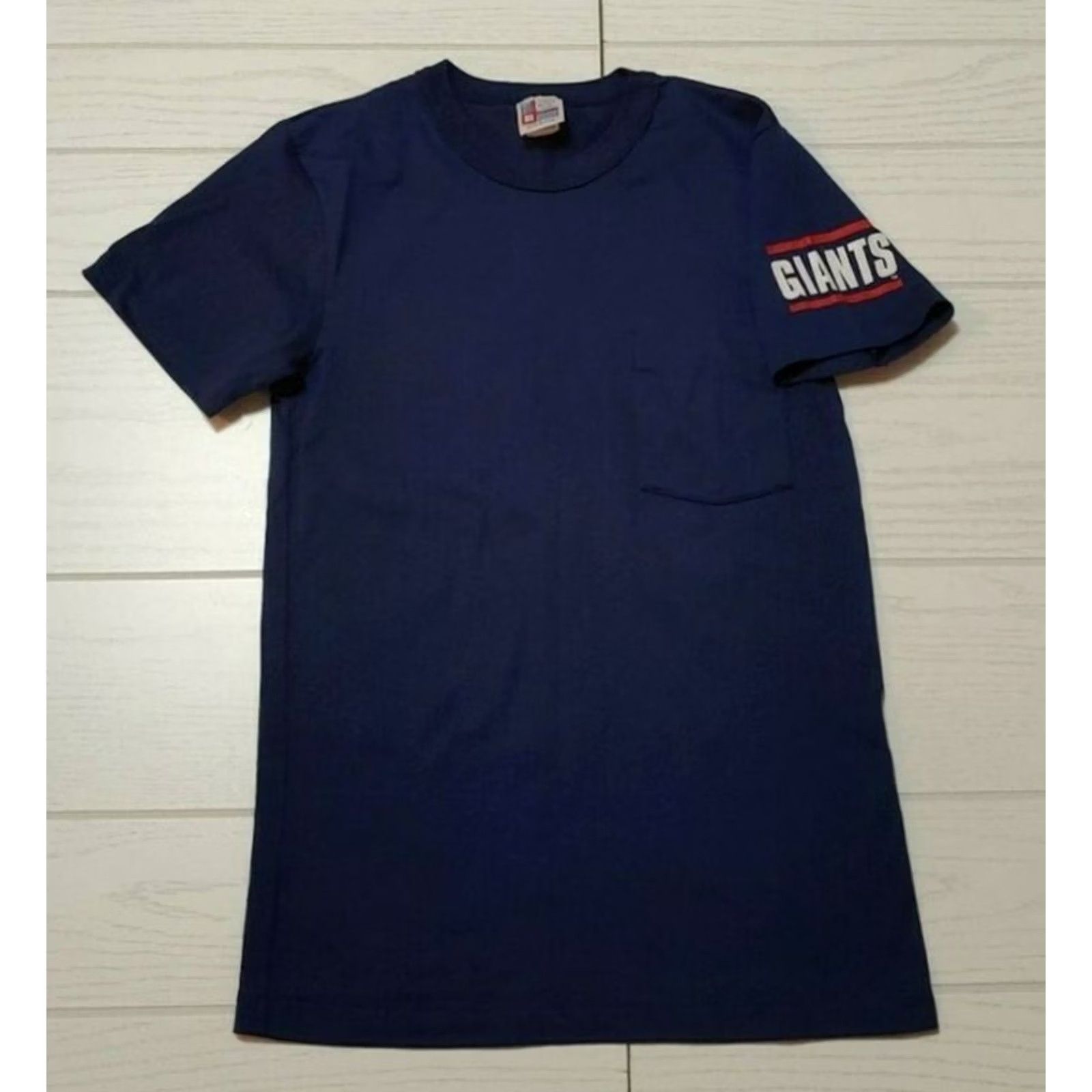 Vintage VINTAGE NY Giants Football Pocket T-Shirt Blue Small Unisex Adults USA Made 25in Long 16in Pit to Pit Shirt Mens Womens Boys Girls Size US S / EU 44-46 / 1 - 7 Thumbnail