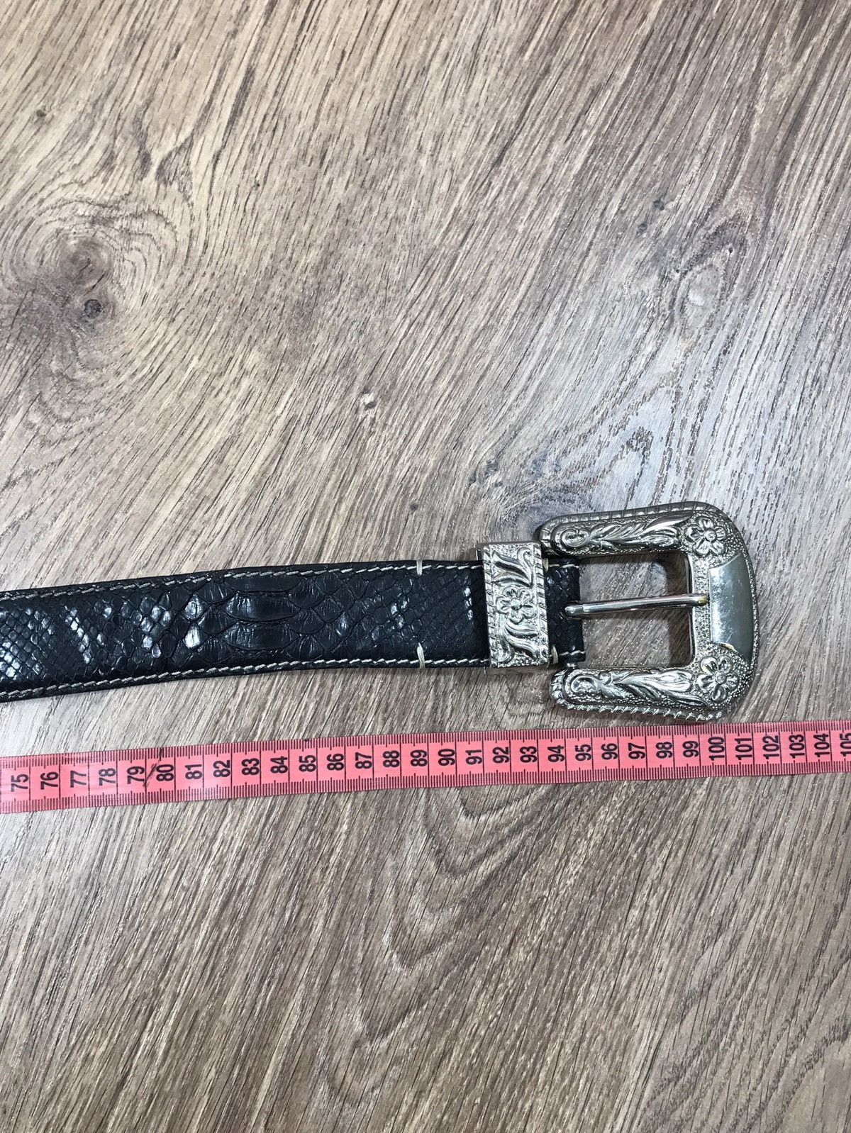 Leather Vintage RH Milano Python Leather Belt BB Simon Style Size ONE SIZE - 14 Thumbnail