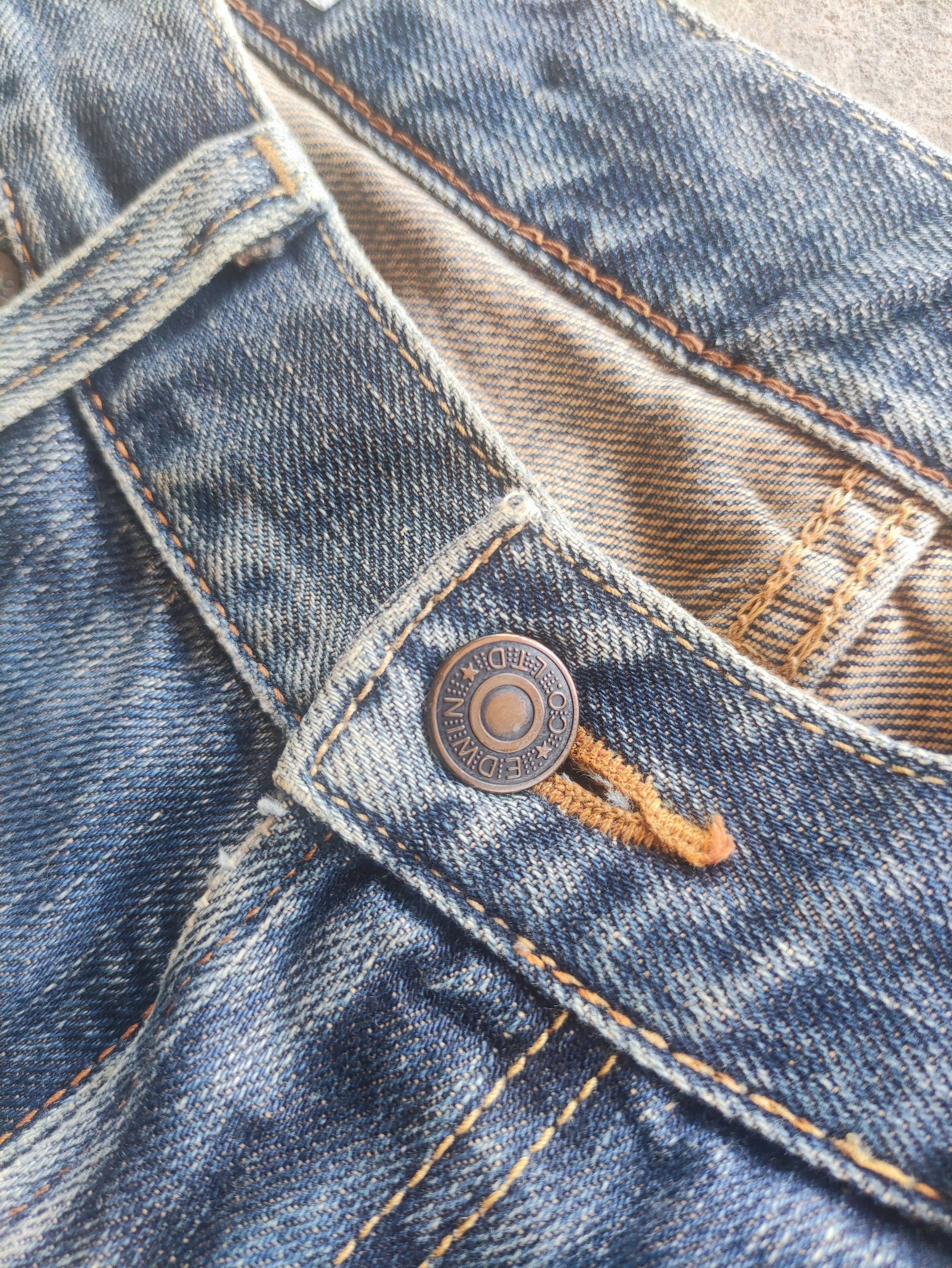 Edwin × Jean × Vintage Vintage Edwin Made In Japan Distressed Faded Denim Pants W34 Size US 34 / EU 50 - 5 Thumbnail