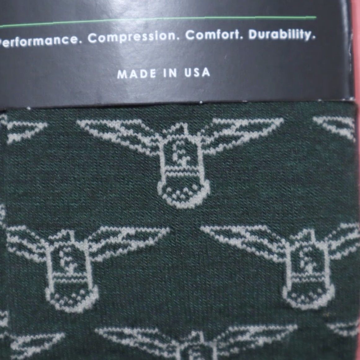 Footjoy Footjoy Champions Golf Club Motion Wool Crew Sock Pair Green Men's L Size ONE SIZE - 3 Thumbnail