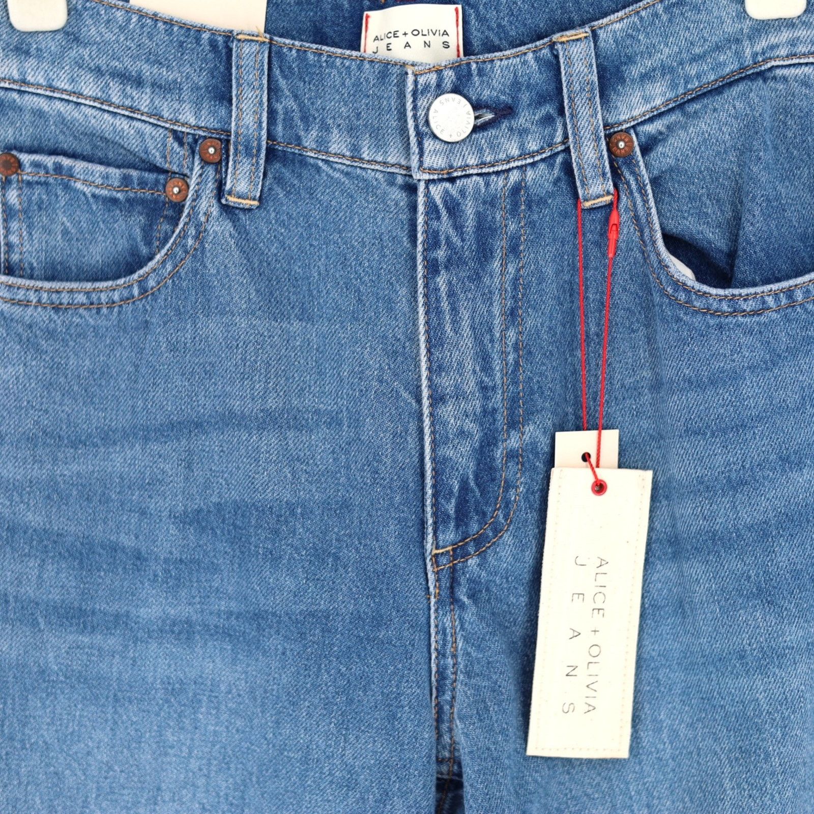 Alice + Olivia Alice and Olivia Women Avery Blue Wide Leg Jeans Size 25 Size 25" / US 0 / IT 36 - 8 Thumbnail