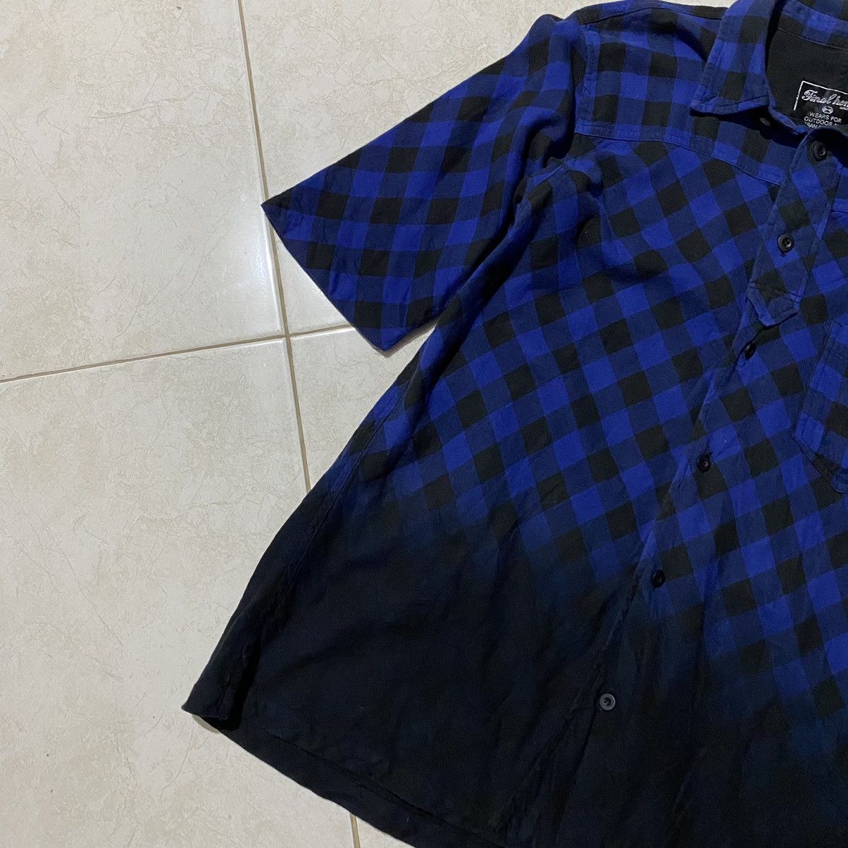 Final Home Final Home Blue/black dyed flannel shirt Size US M / EU 48-50 / 2 - 3 Thumbnail