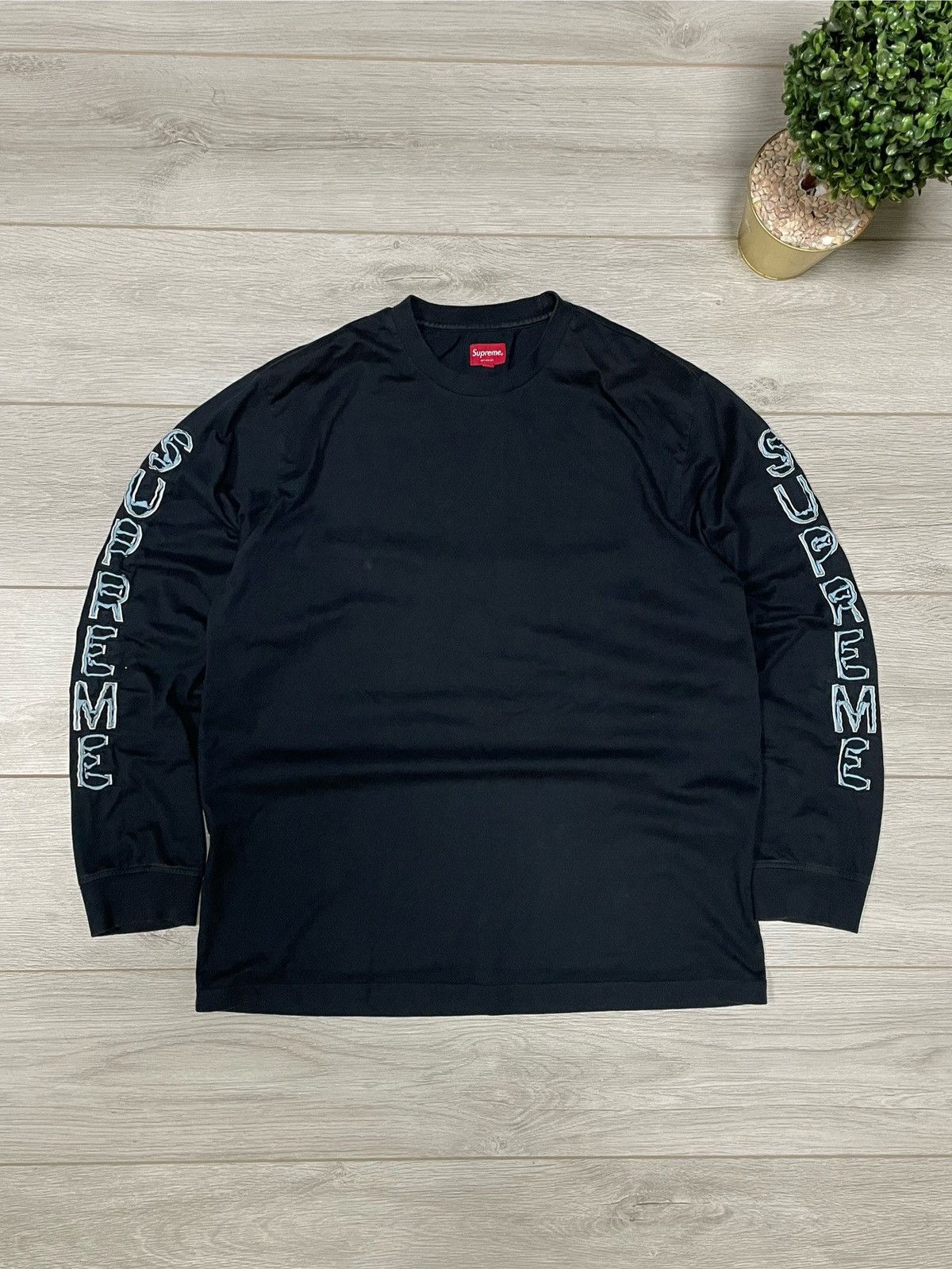 Supreme Supreme long sleeve big logo Size US L / EU 52-54 / 3 - 1 Thumbnail