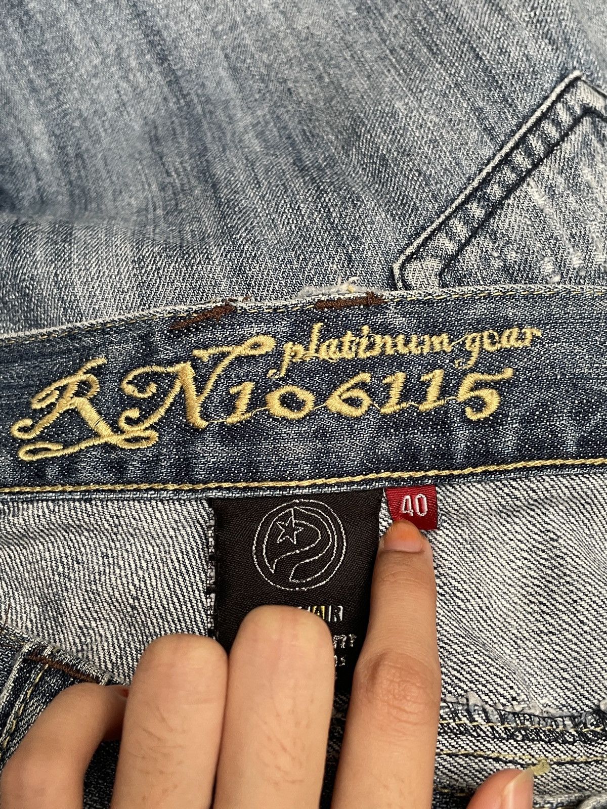 If Six Was Nine × Japanese Brand × Vintage Rare Vintage Brand Platinum Gear Oversized Baggy Jeans 2000s Size US 40 / EU 56 - 10 Thumbnail