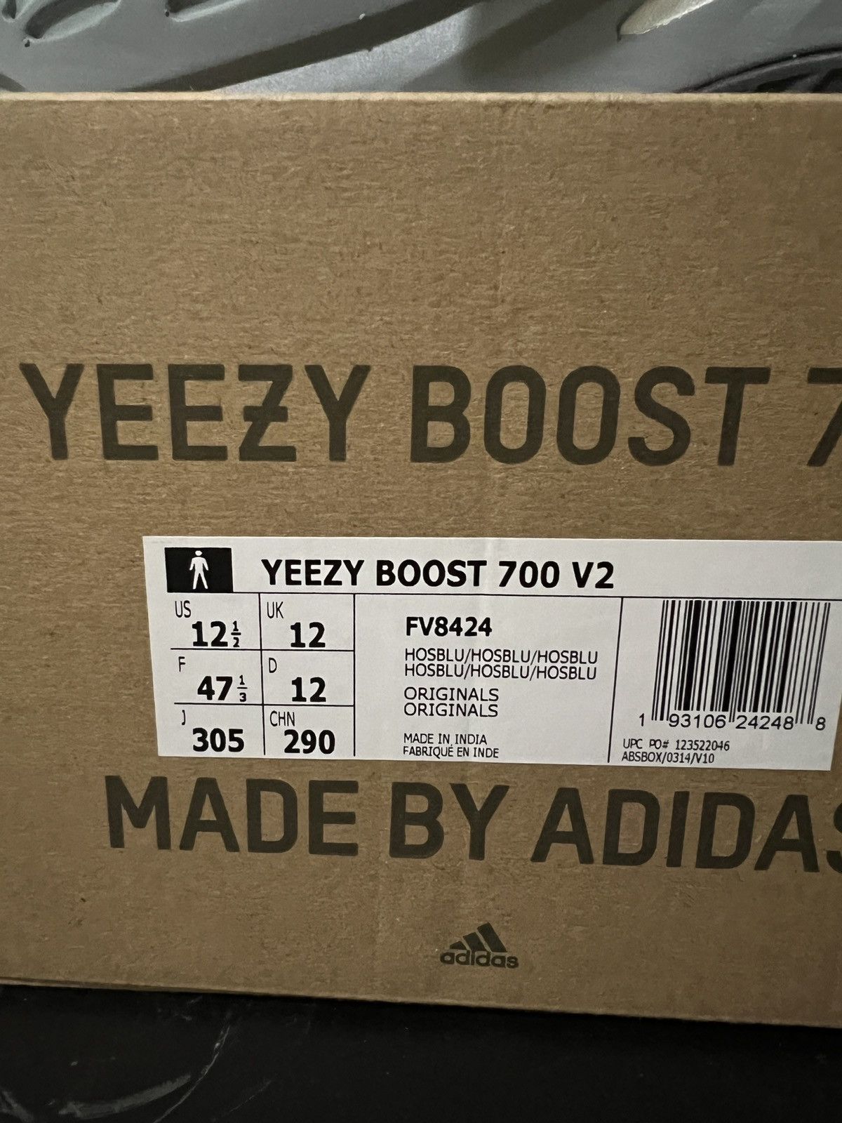 Yeezy Adidas Yeezy Boost 700 V2 Hospital Blue Size US 12.5 / EU 45-46 - 4 Thumbnail
