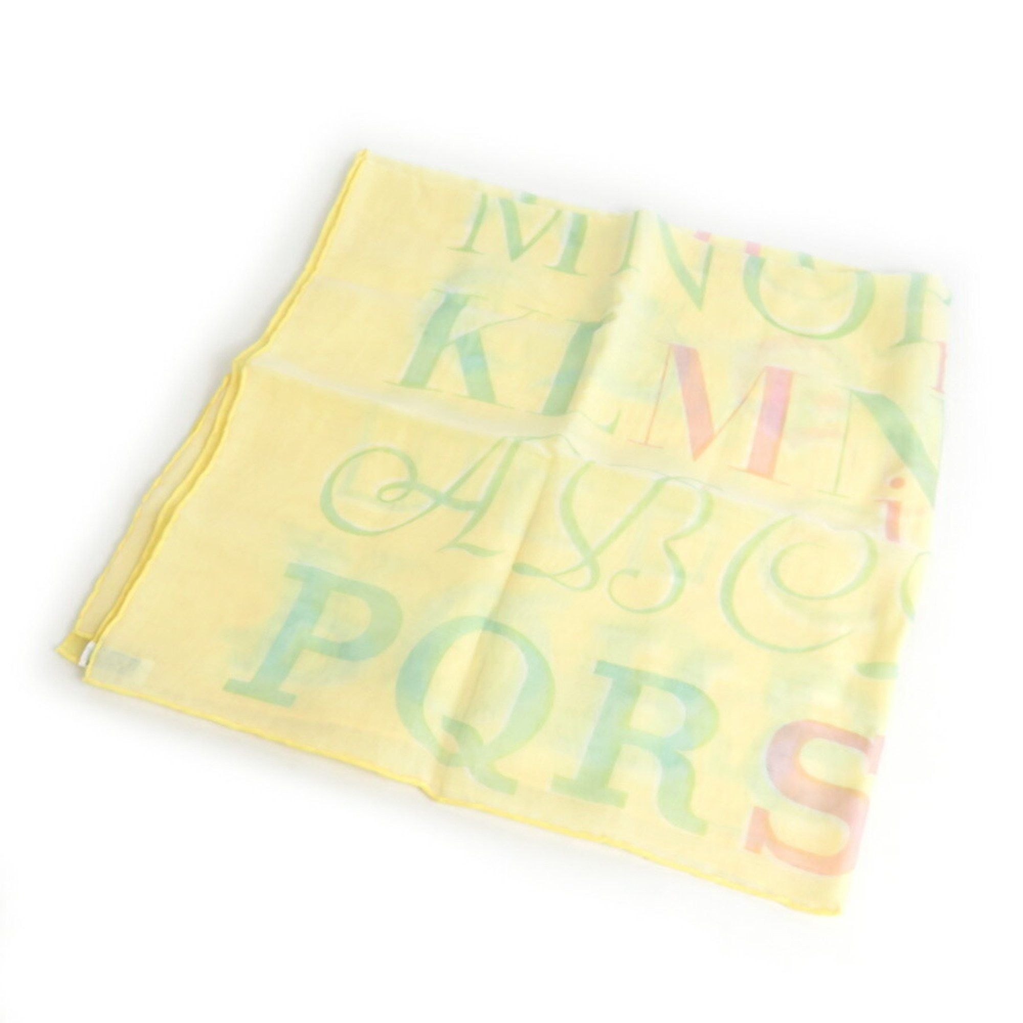 image of Hermes Scarf Muffler Silk Yellow/multicolor Ladies, Women's