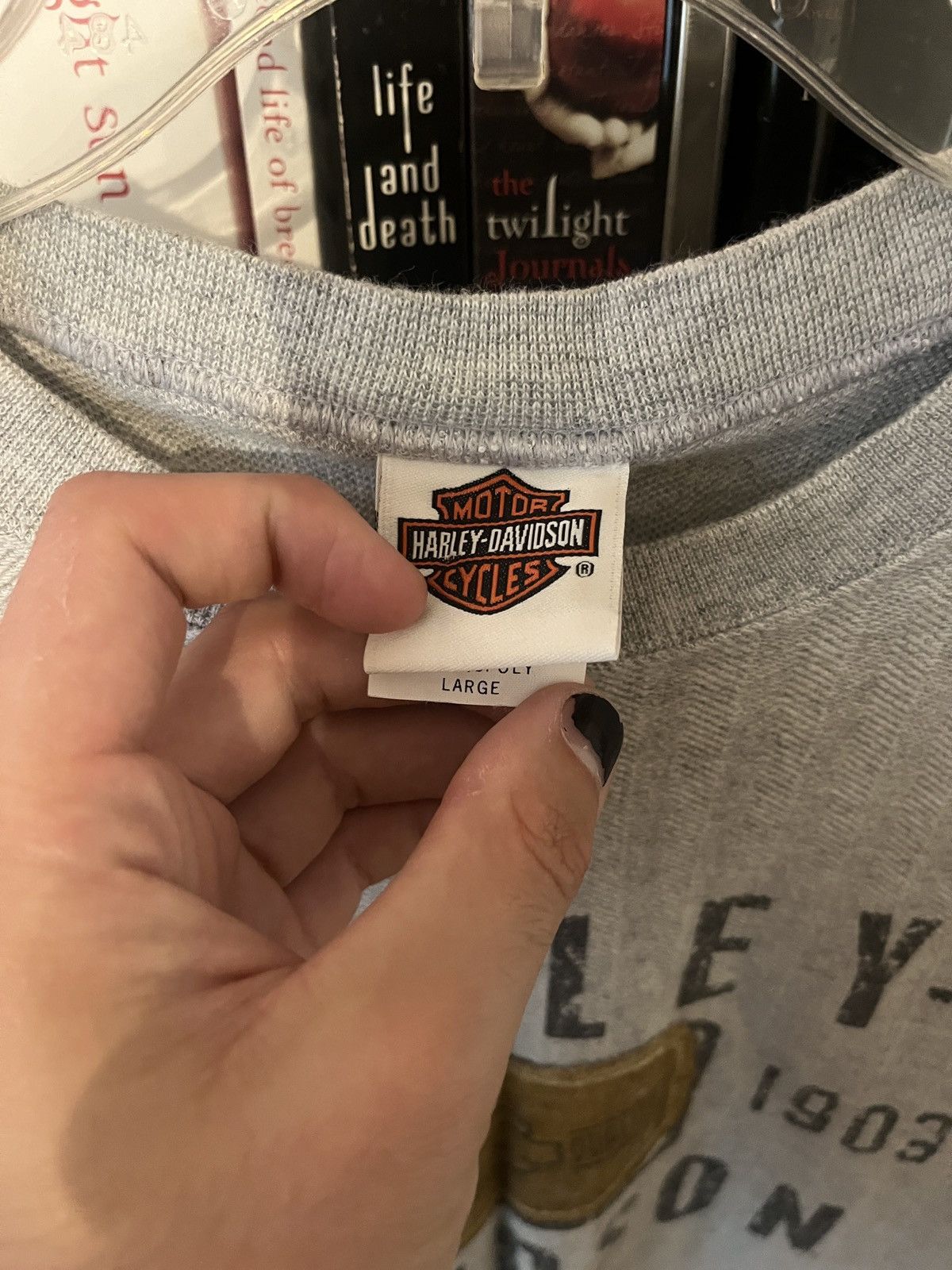 Harley Davidson Vintage Harley Davidson Knit T Shirt Size US L / EU 52-54 / 3 - 2 Thumbnail