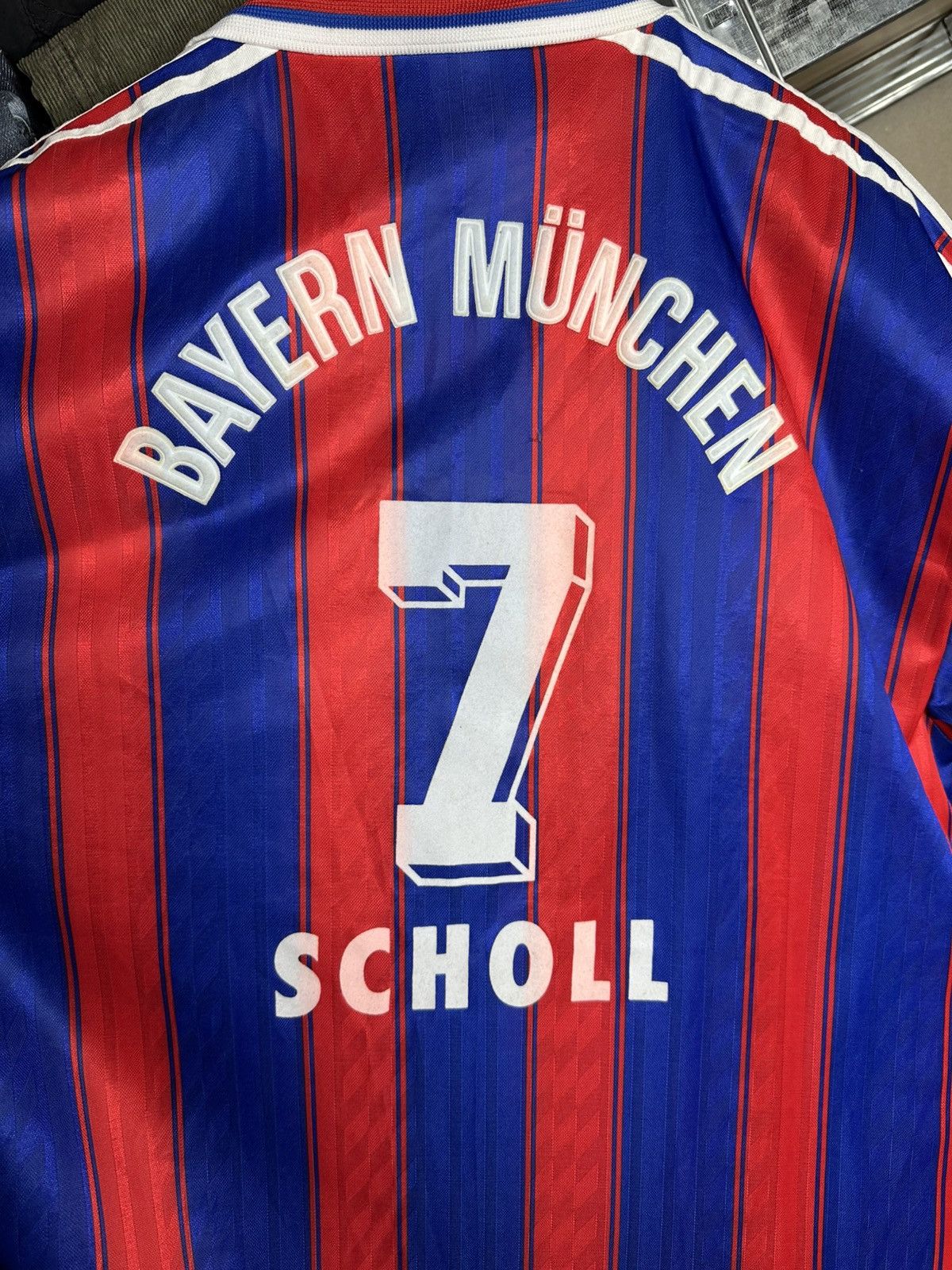 Adidas #7 Scholl Adidas FC Bayern München 90s Football Soccer Shirt Size US XL / EU 56 / 4 - 6 Thumbnail