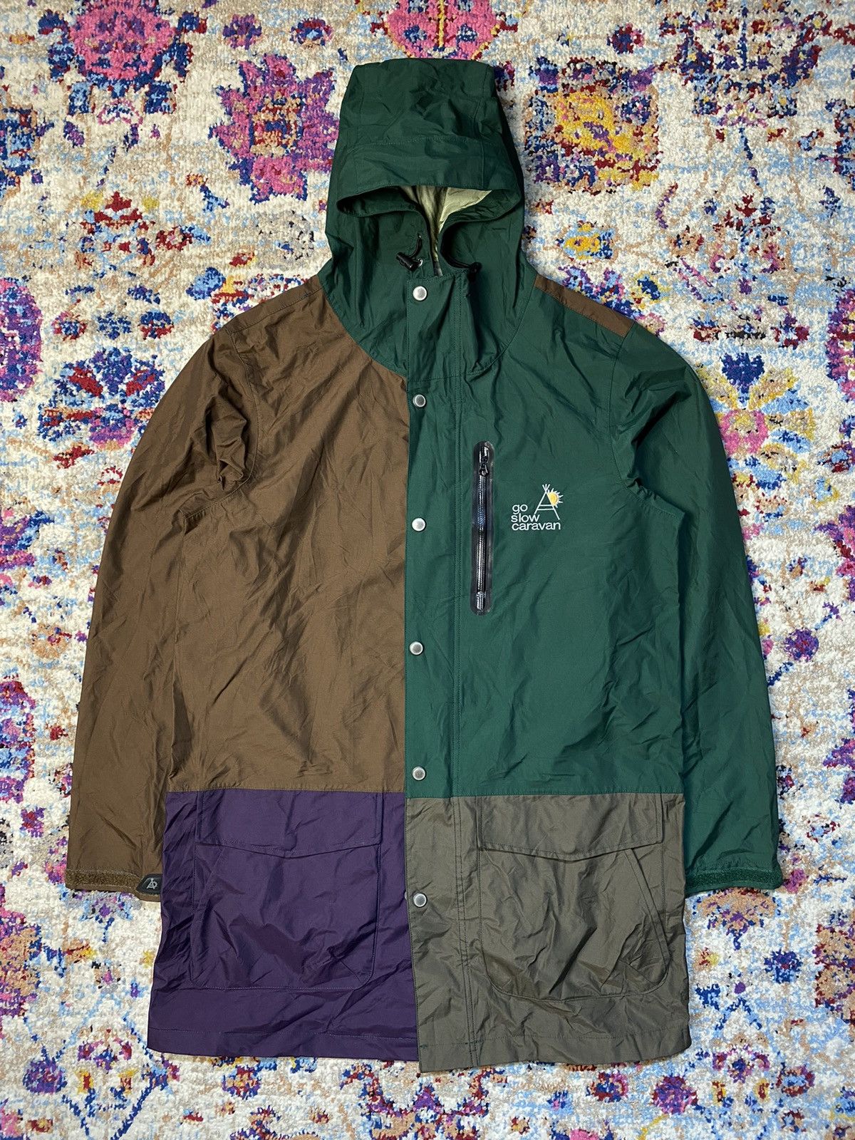 go slow caravan GO SLOW CARAVAN COLOR BLOCK LONG PARKA RAIN JACKET Size US M / EU 48-50 / 2 - 1 Thumbnail