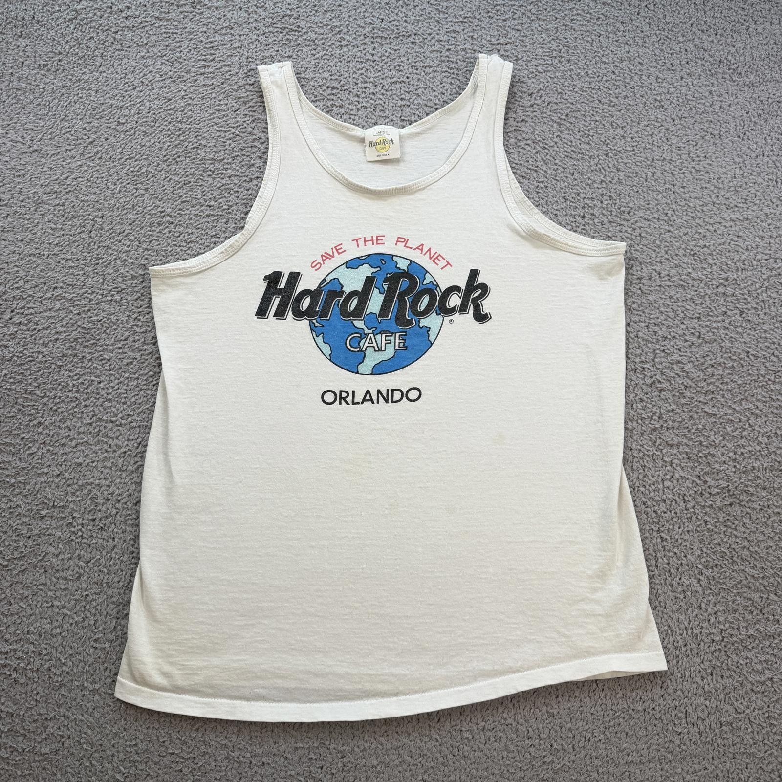 Hard Rock Cafe Vintage Hard Rock Cafe Orlando Tank Top 90s Single Stitch L Size US L / EU 52-54 / 3 - 1 Thumbnail