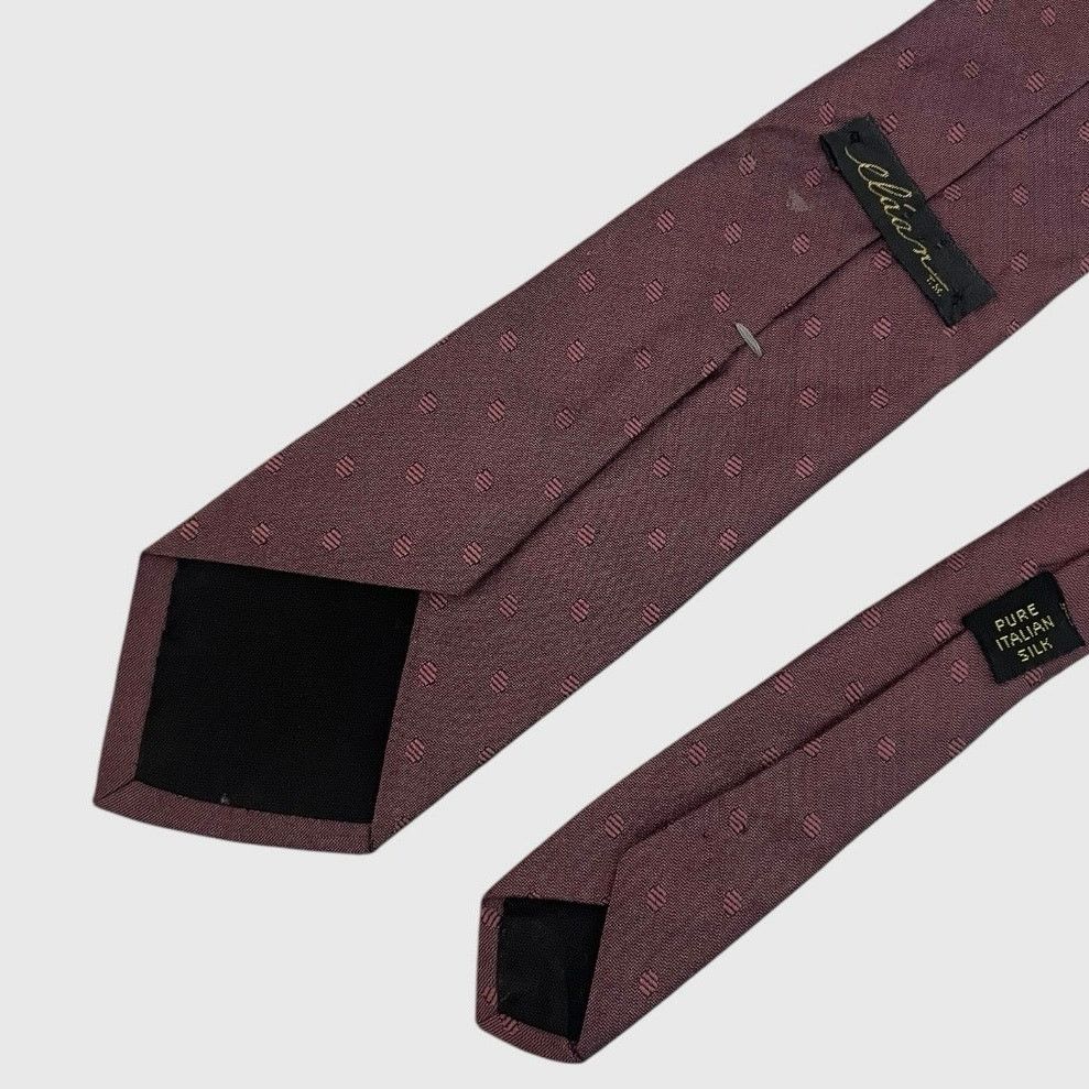 Other Elaan Red Brown Polka Dot Silk Mens Neck Tie Size ONE SIZE - 3 Thumbnail