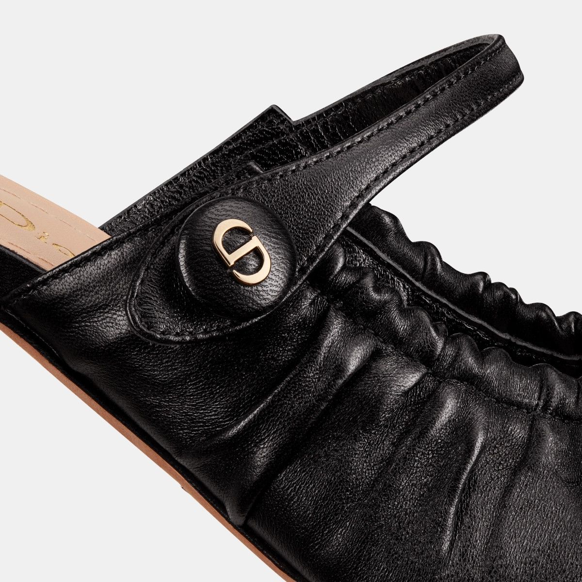 Dior o1w1db11024 D-Fame Heeled Mule in Black Size US 5 / IT 35 - 5 Thumbnail
