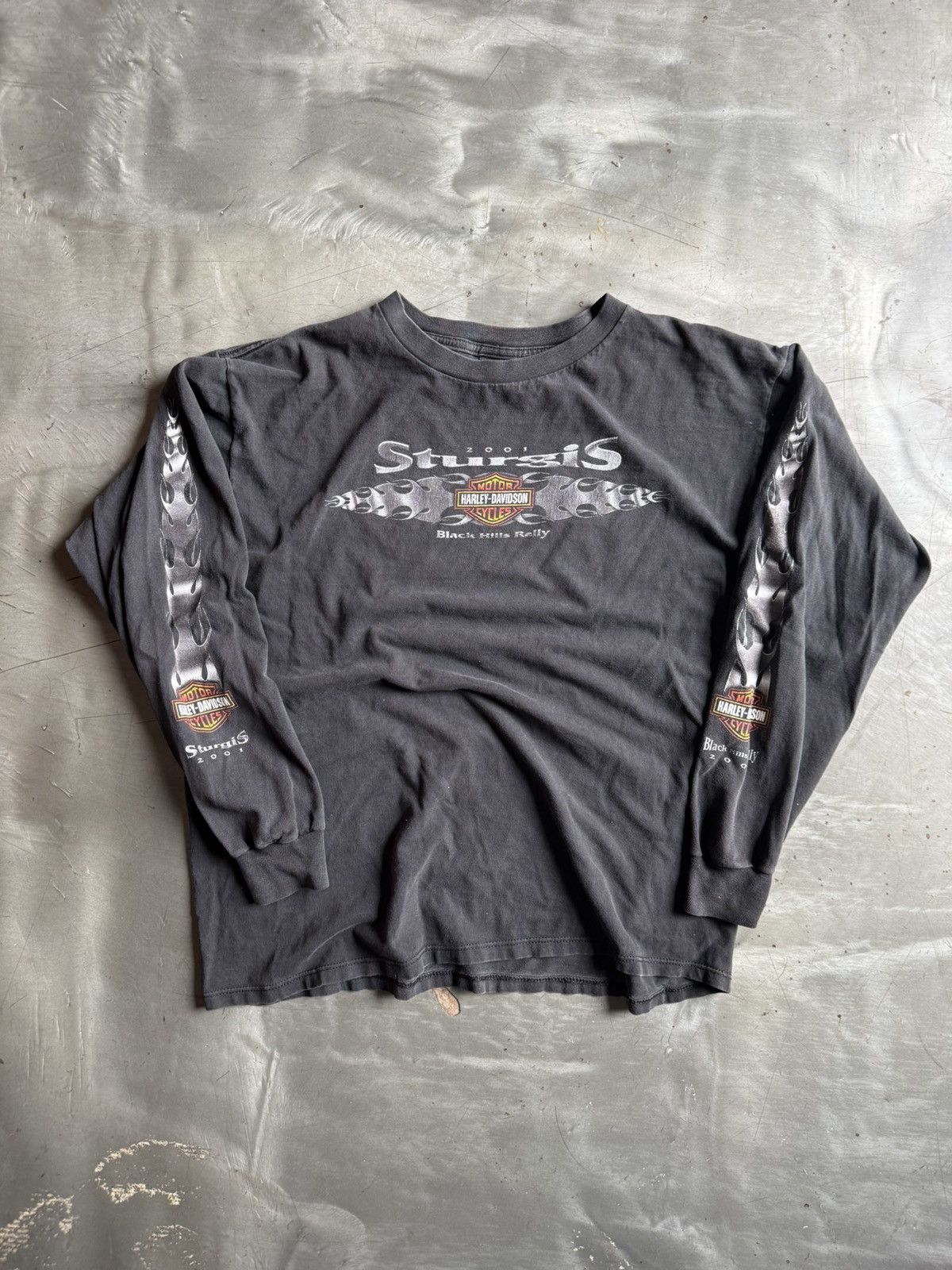 Harley Davidson Vintage Chrome Flame Sleeve Harley Davison Size US XL / EU 56 / 4 - 1 Thumbnail