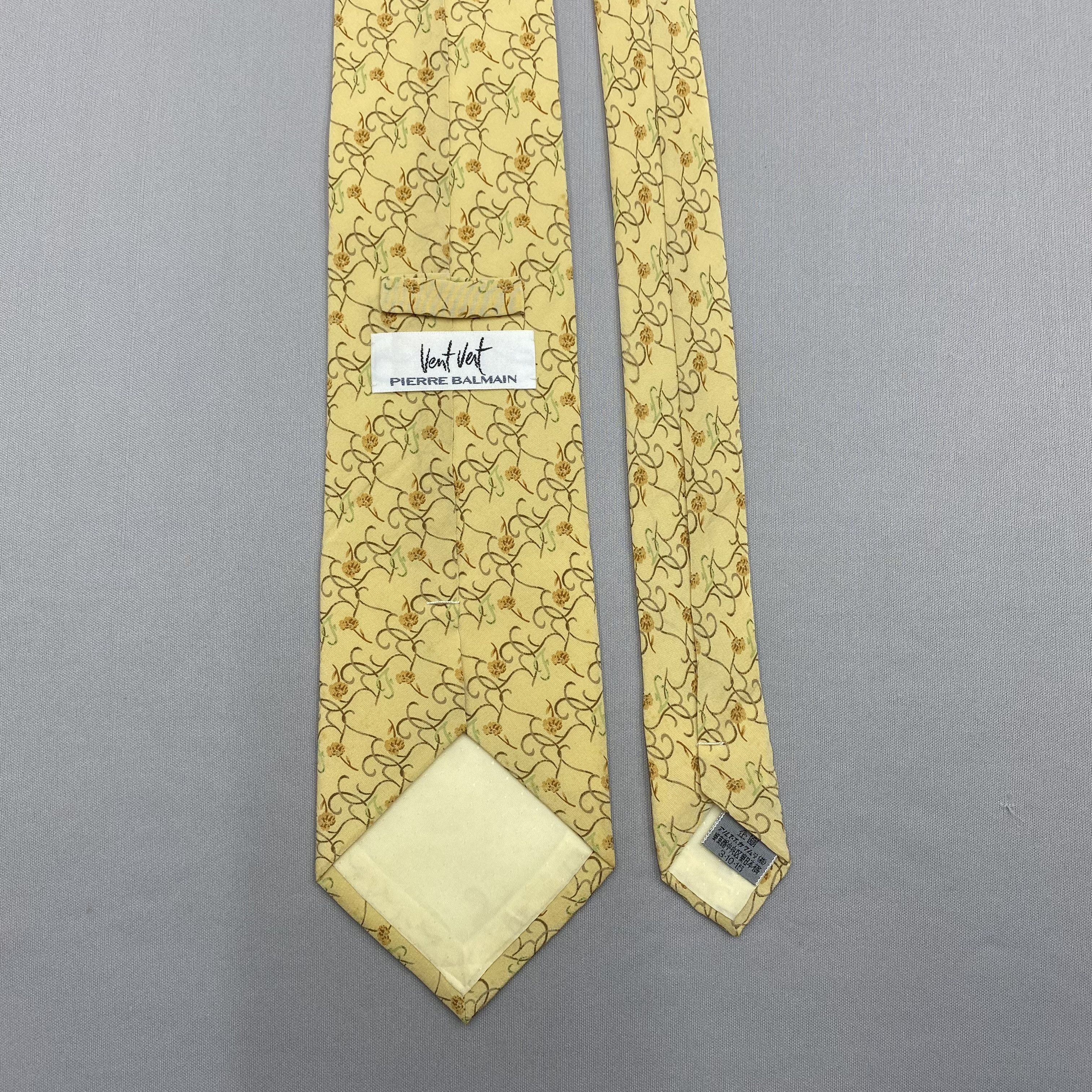 Japanese Brand Vintage Pierre Balmain SILK Necktie Cravate Pure Silk Size ONE SIZE - 6 Thumbnail