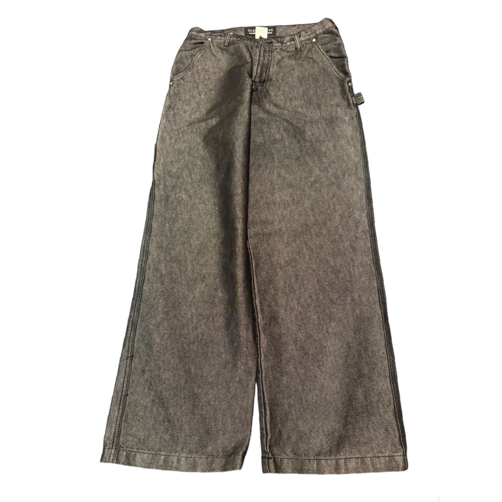 Guess VINTAGE GUESS Jeans Baggy Carpenter Denim Jeans Men 40x32 Black 5-Pocket Regular Straight Skater Metallic USA Mens Size US 40 / EU 56 - 3 Thumbnail