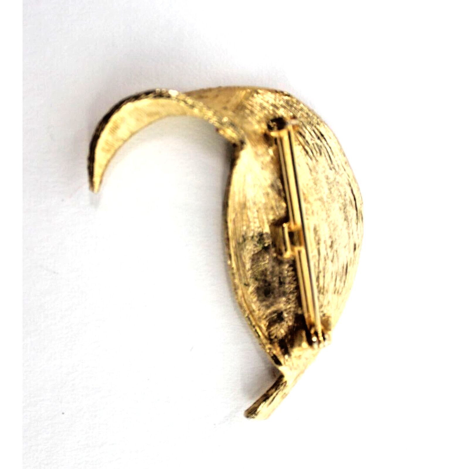 Other Classic Gold Leaf Brooch Pin • Gold Tone •Mid Century Modern Size ONE SIZE - 2 Thumbnail