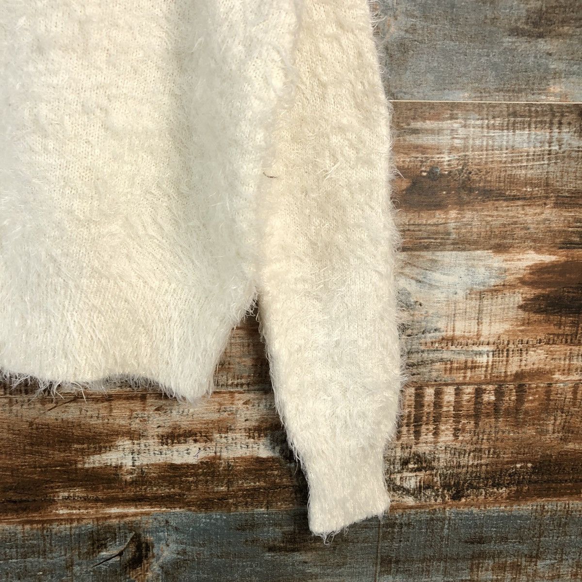 Homespun Knitwear DL Nice Claup White shaggy mohair Knitwear #C238 Size M / US 6-8 / IT 42-44 - 8 Thumbnail