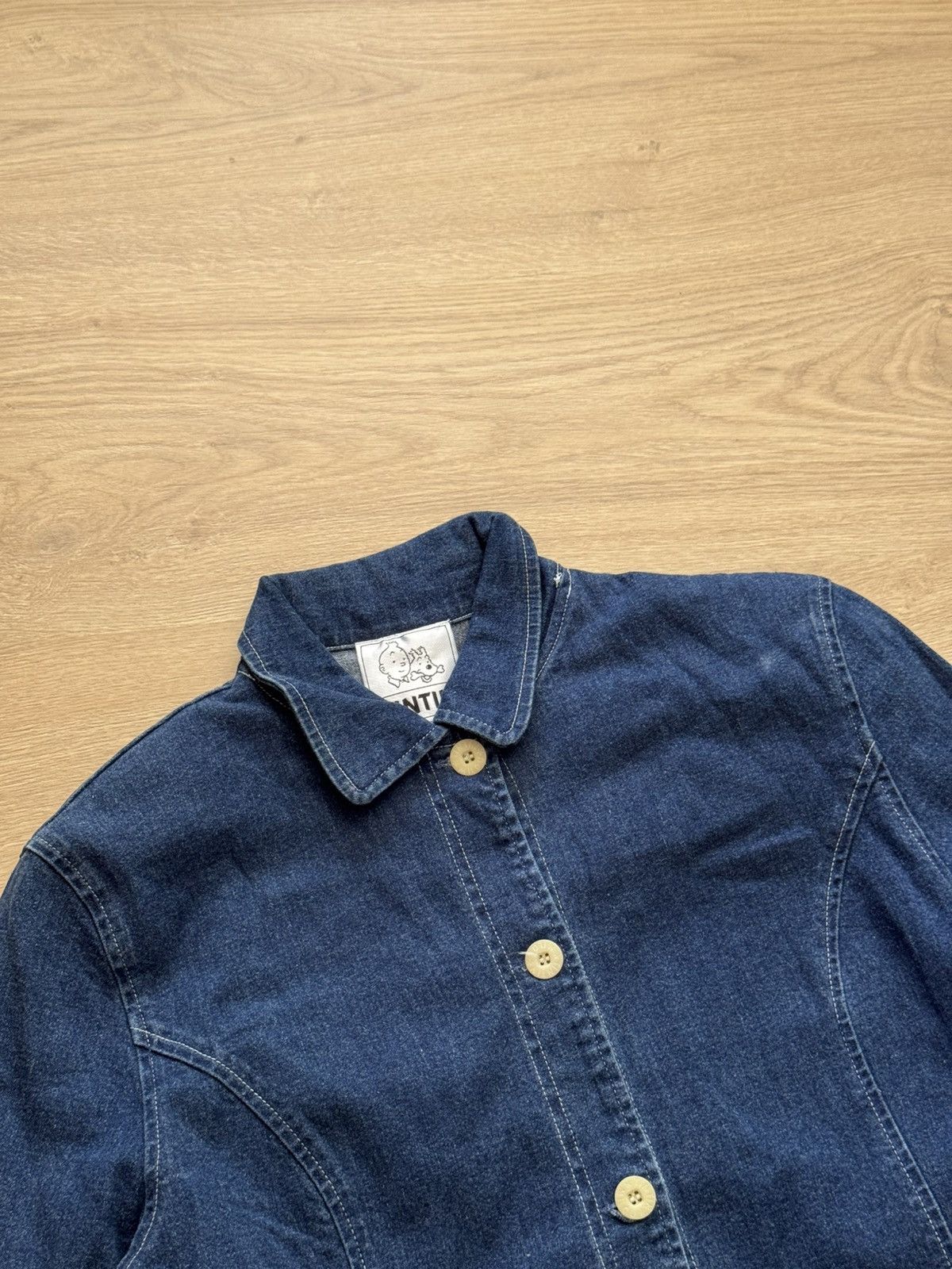 Cartoon Network Vintage 90’s Tin Tin Cartoon Network Movie Rare Denim Jacket Size XS / US 0-2 / IT 36-38 - 2 Thumbnail
